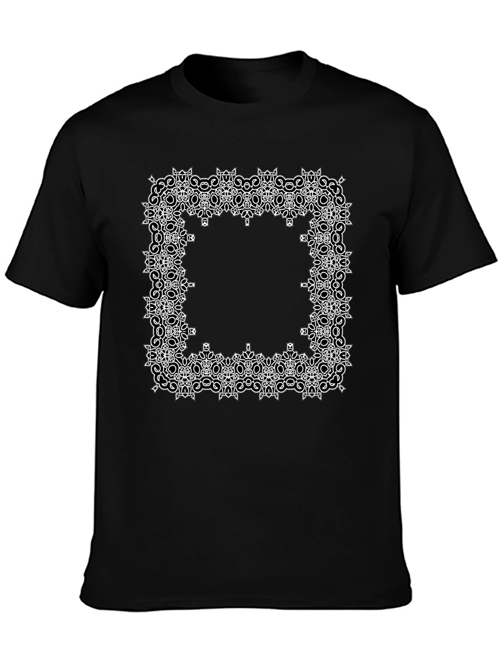 Geometric Frame Graphic Tee - Black