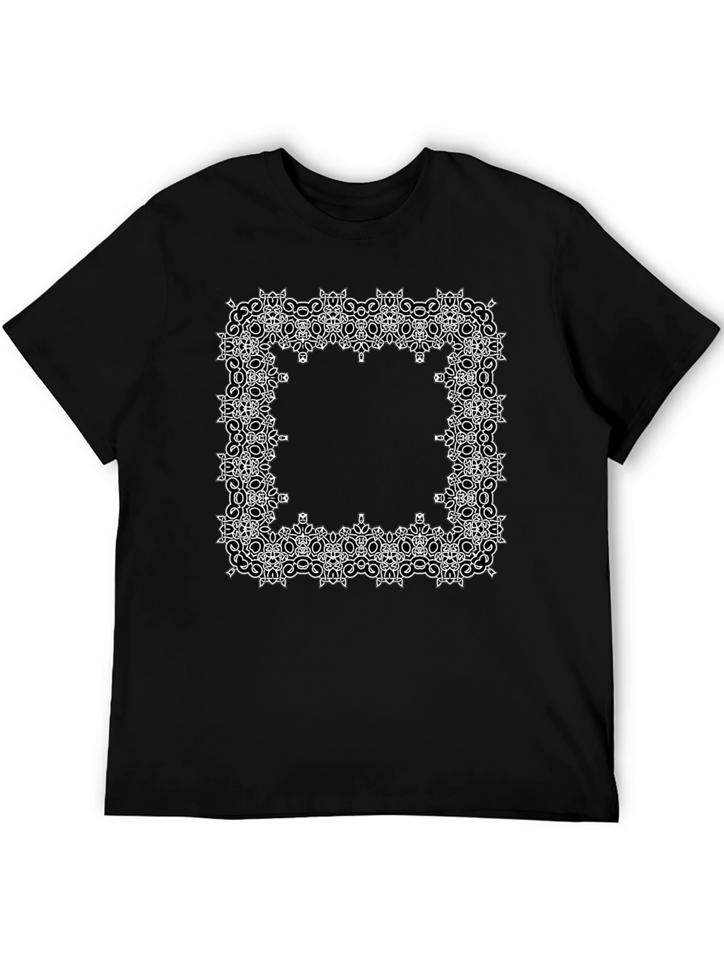 Geometric Frame Graphic Tee - Black