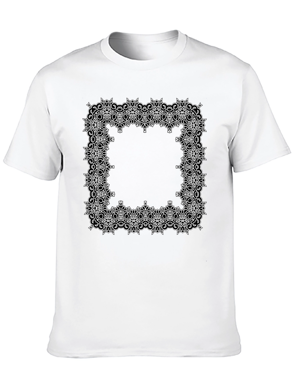 Geometric Frame Graphic Tee - Black