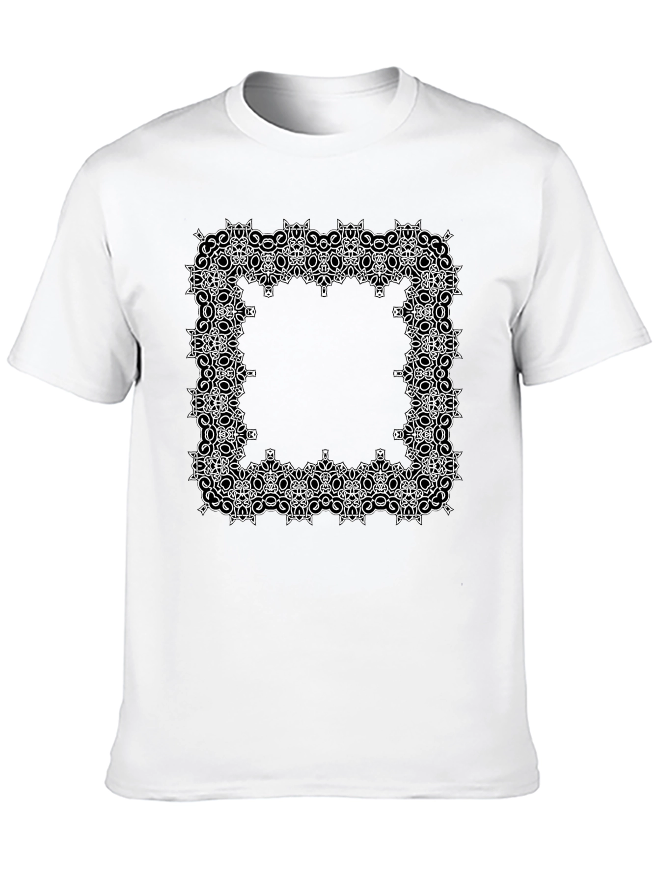 Geometric Frame Graphic Tee - Black
