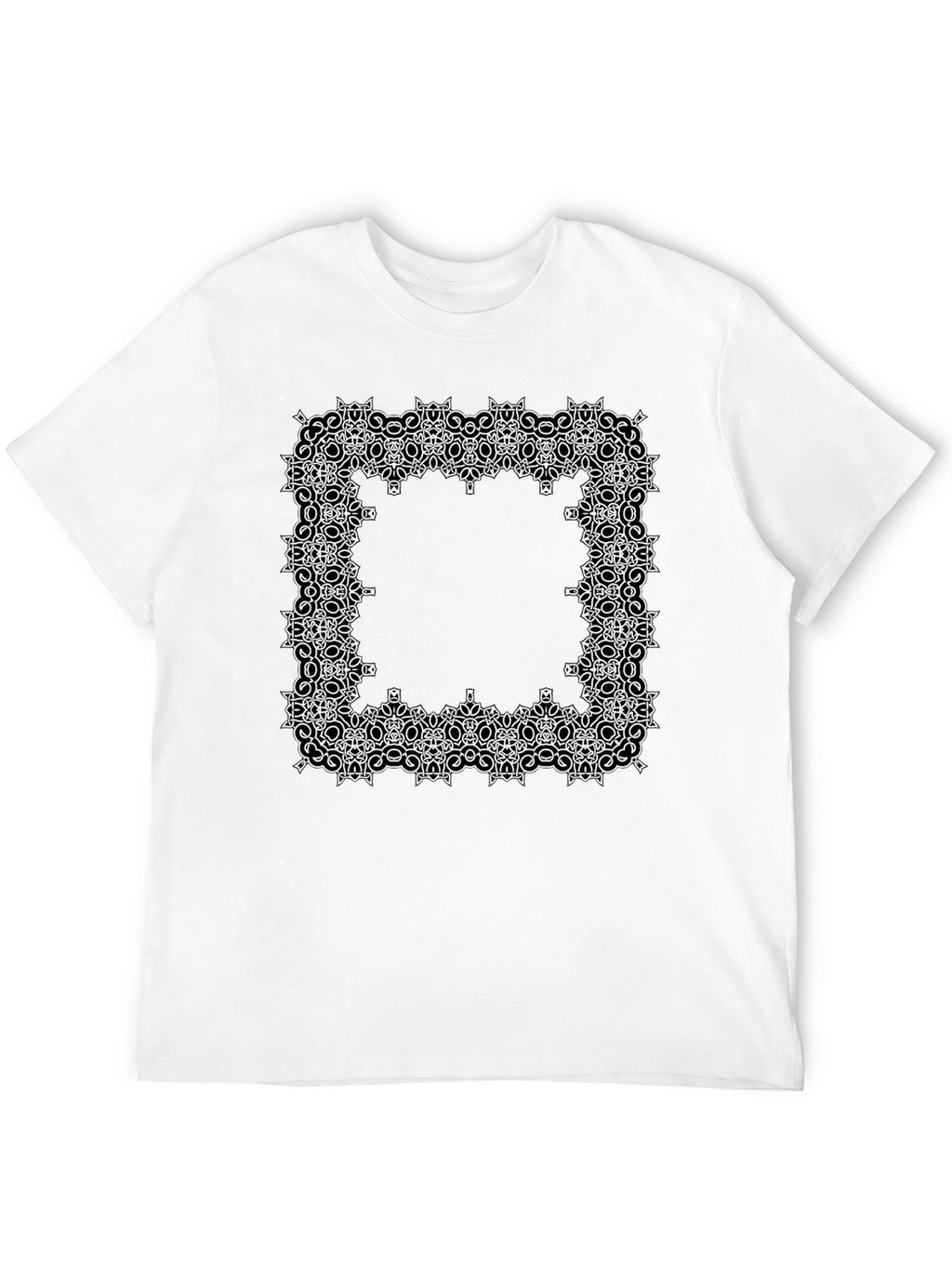 Geometric Frame Graphic Tee - Black