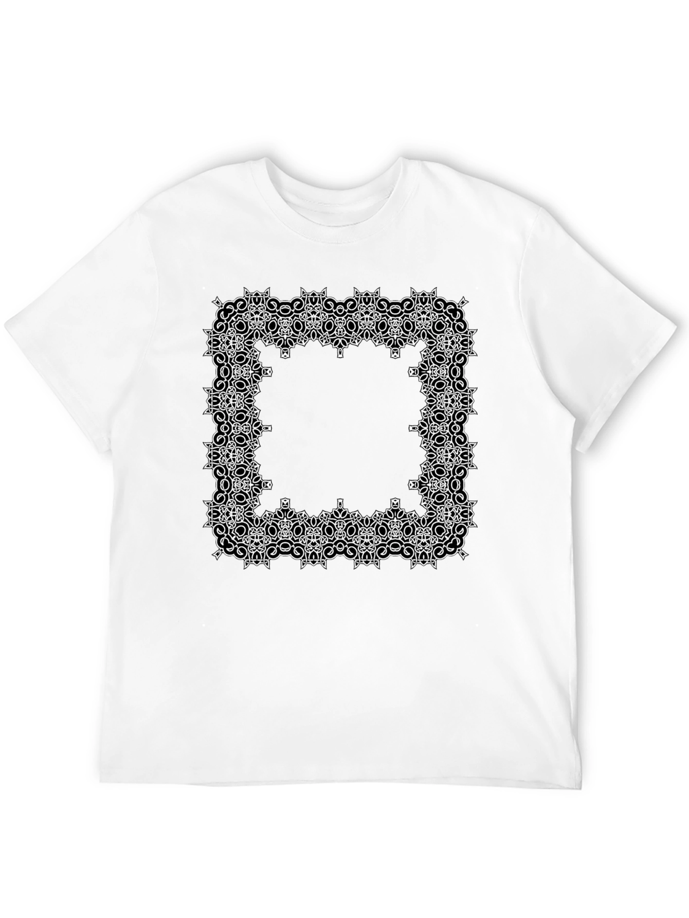 Geometric Frame Graphic Tee - Black