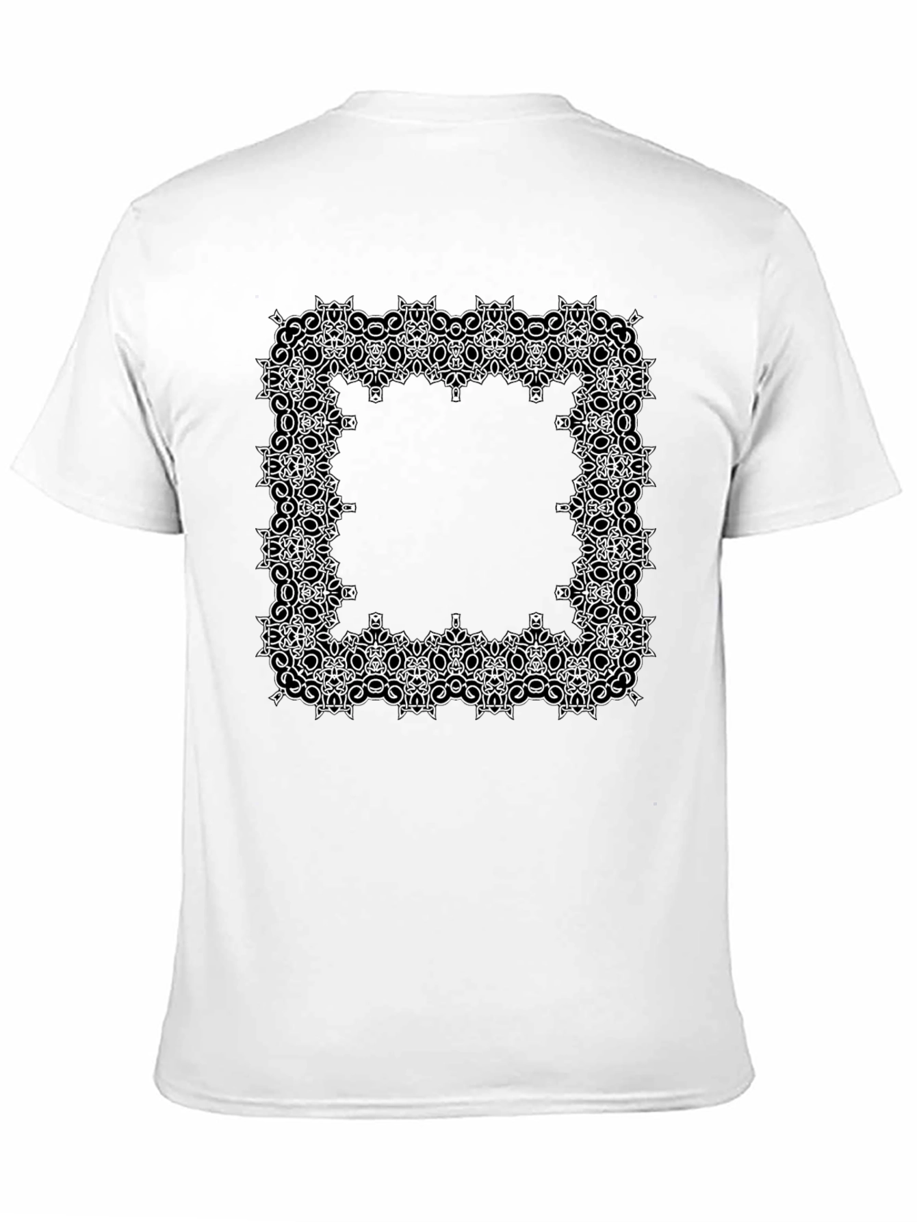 Geometric Frame Graphic Tee - Black