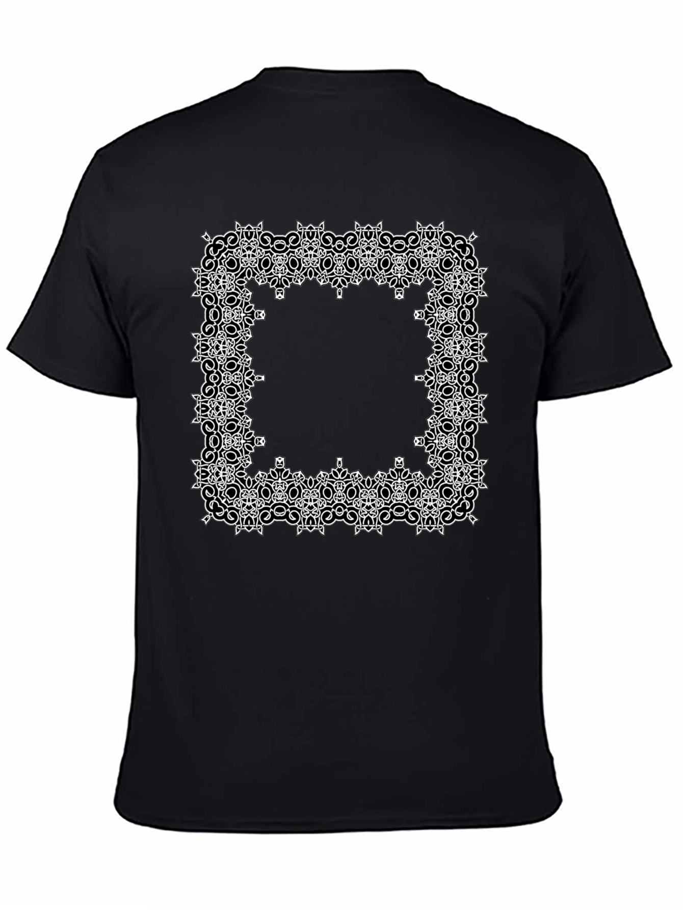 Geometric Frame Graphic Tee - Black