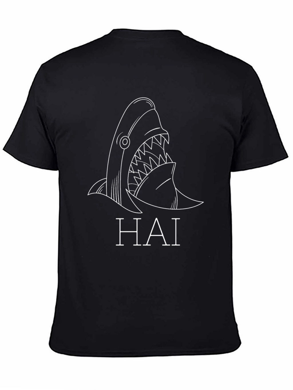 Black Shark Graphic Tee - Hai Print