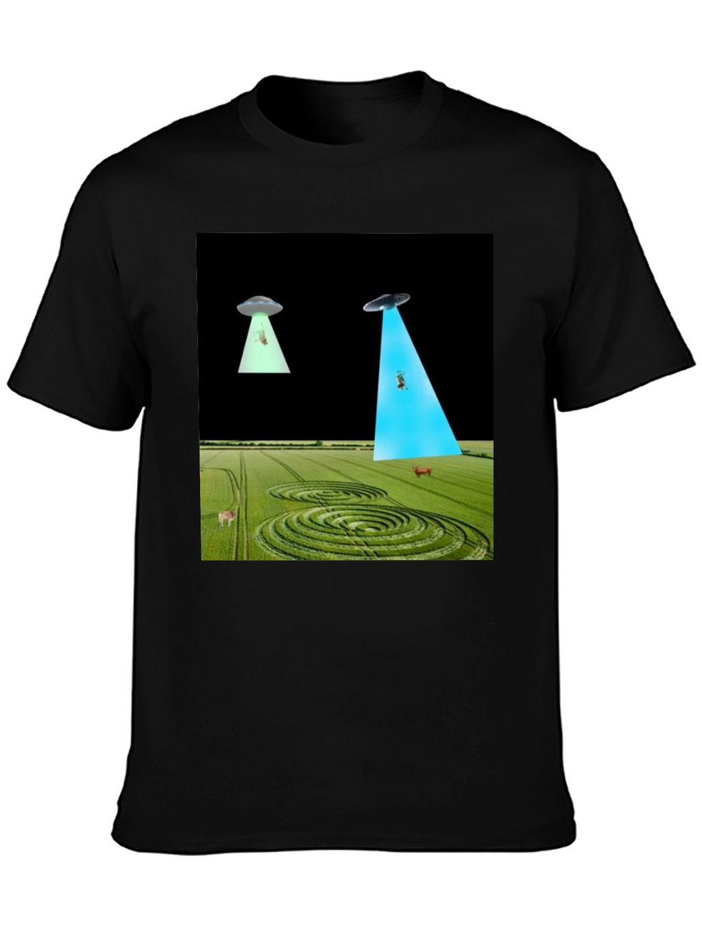 UFO Abduction T-Shirt - Black