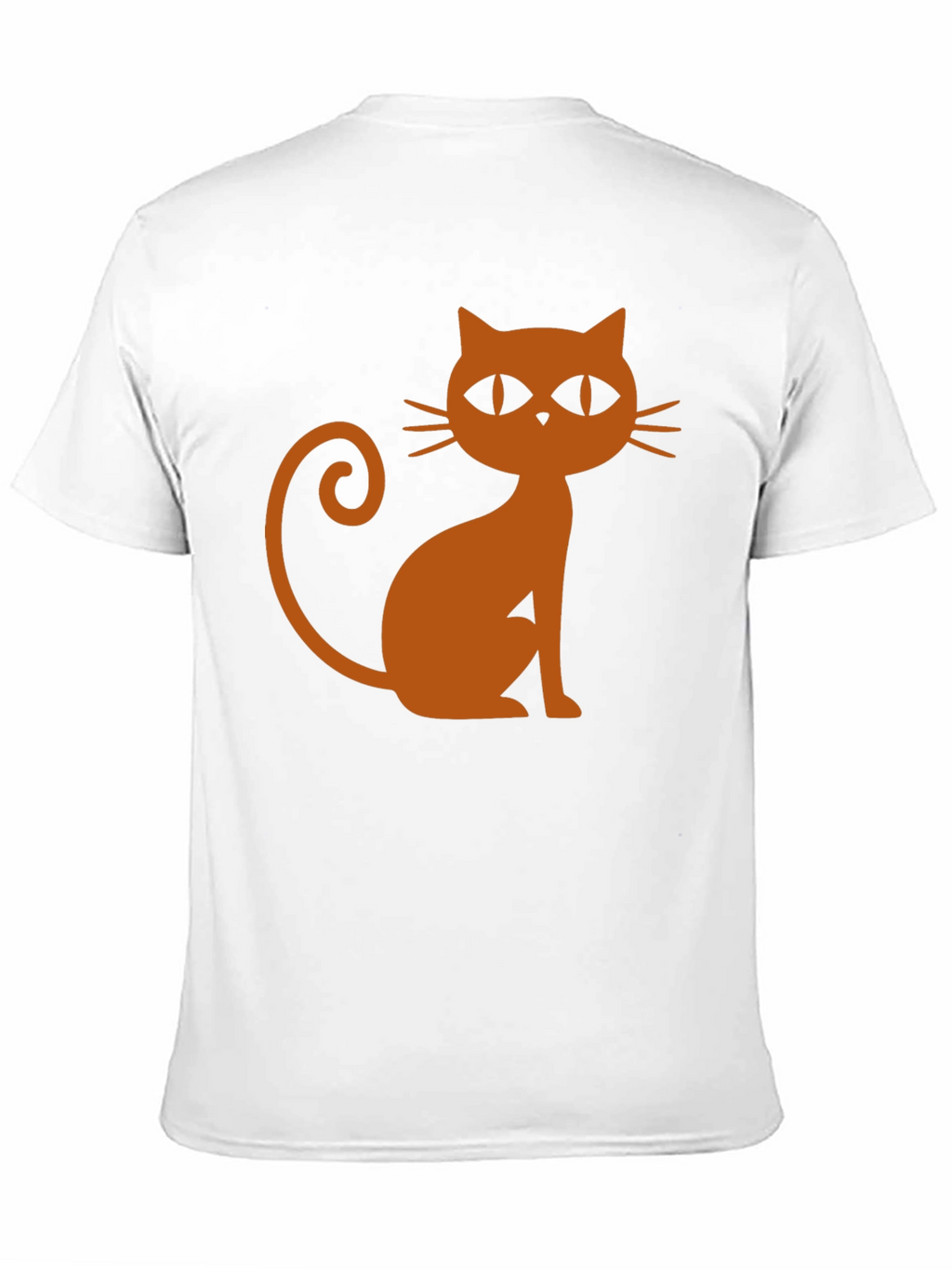 Black T-Shirt with Halloween Cat Graphic