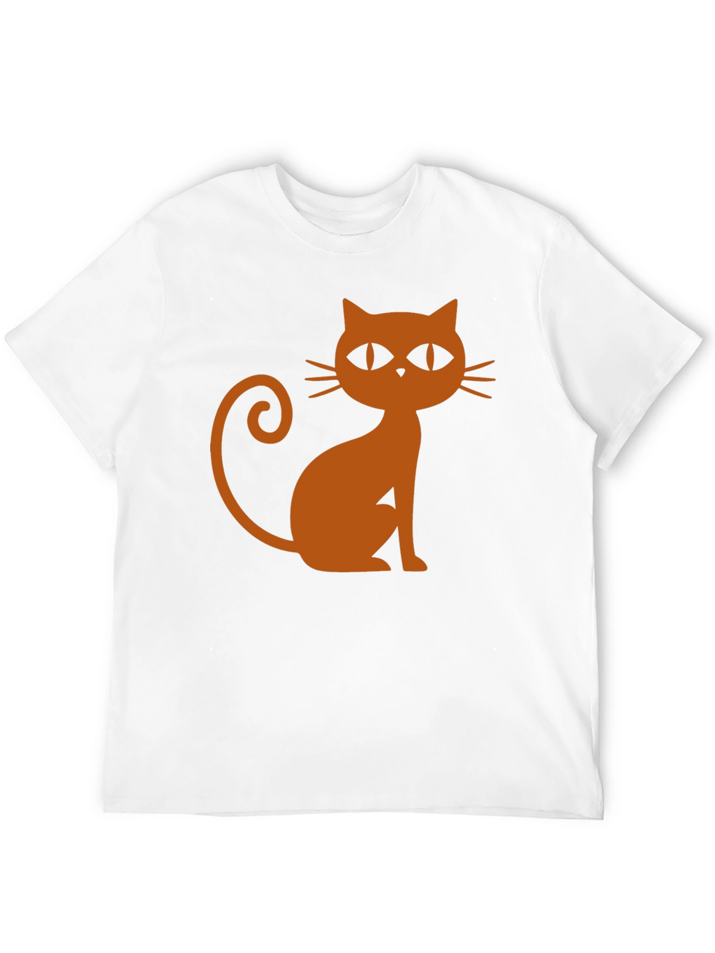 Black T-Shirt with Halloween Cat Graphic