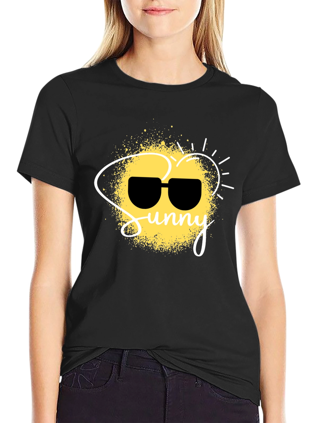 Sunny Graphic Black T-Shirt