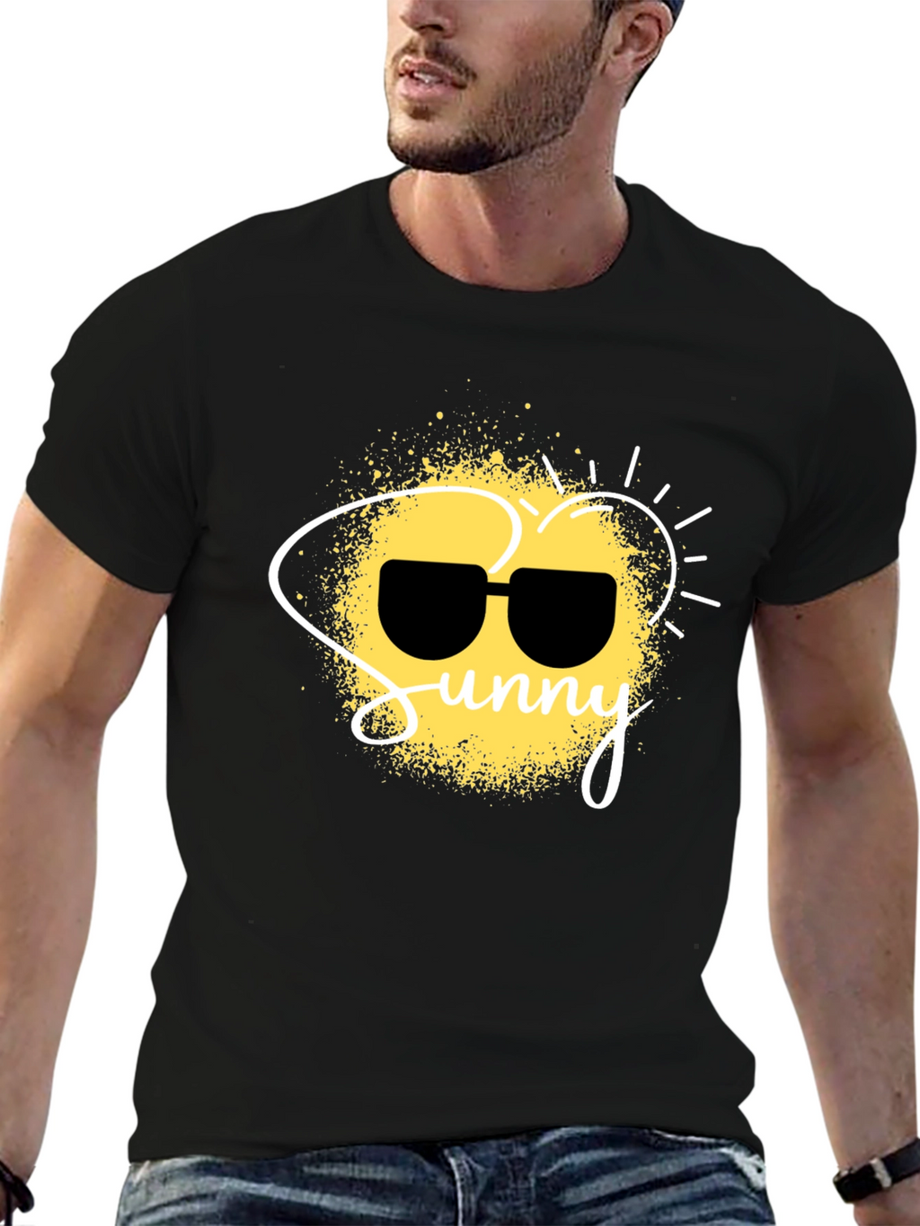 Sunny Graphic Black T-Shirt