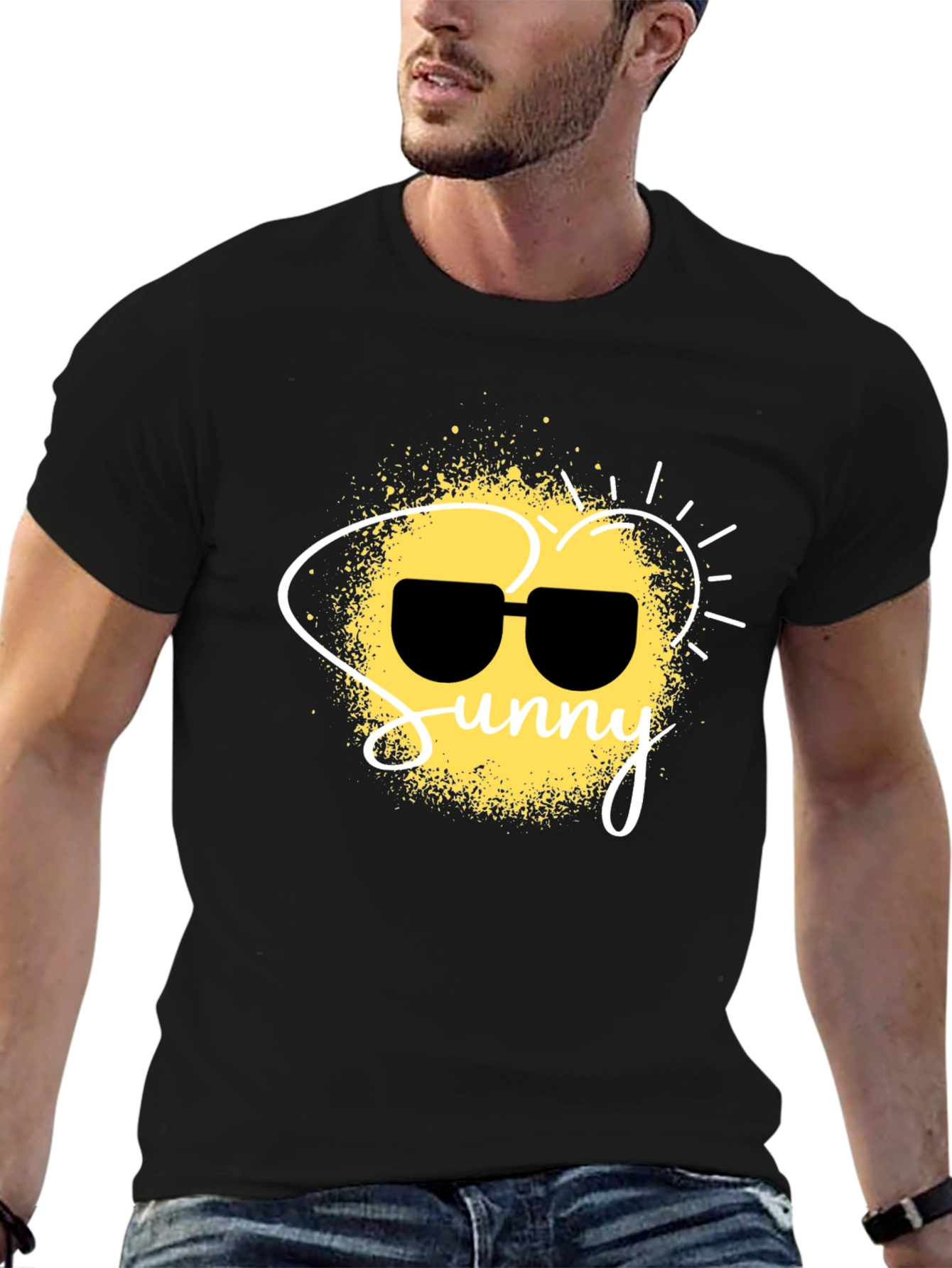 Sunny Graphic Black T-Shirt