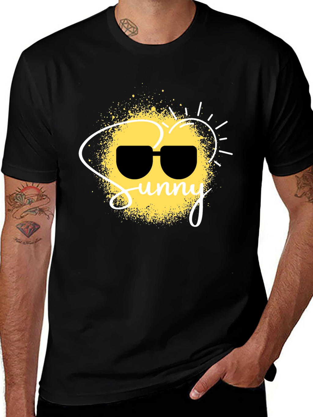 Sunny Graphic Black T-Shirt