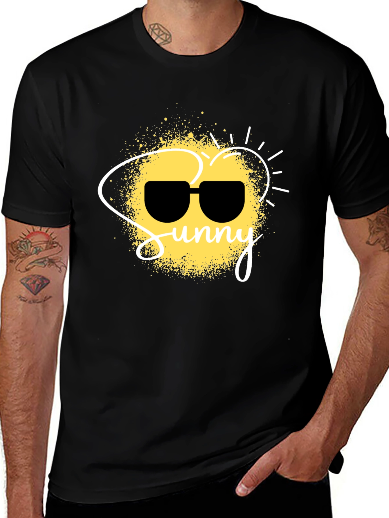 Sunny Graphic Black T-Shirt