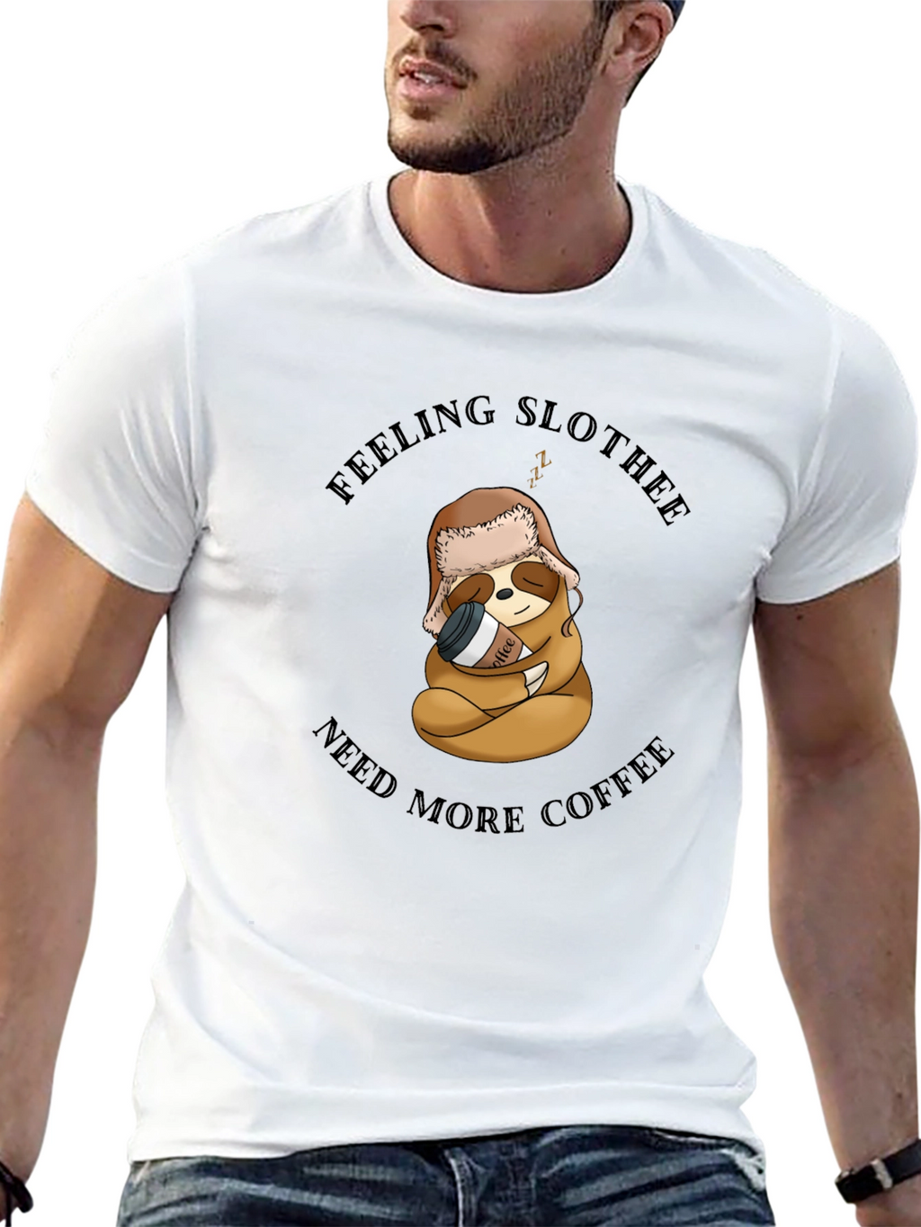 Feeling Slothee? Coffee Graphic T-Shirt