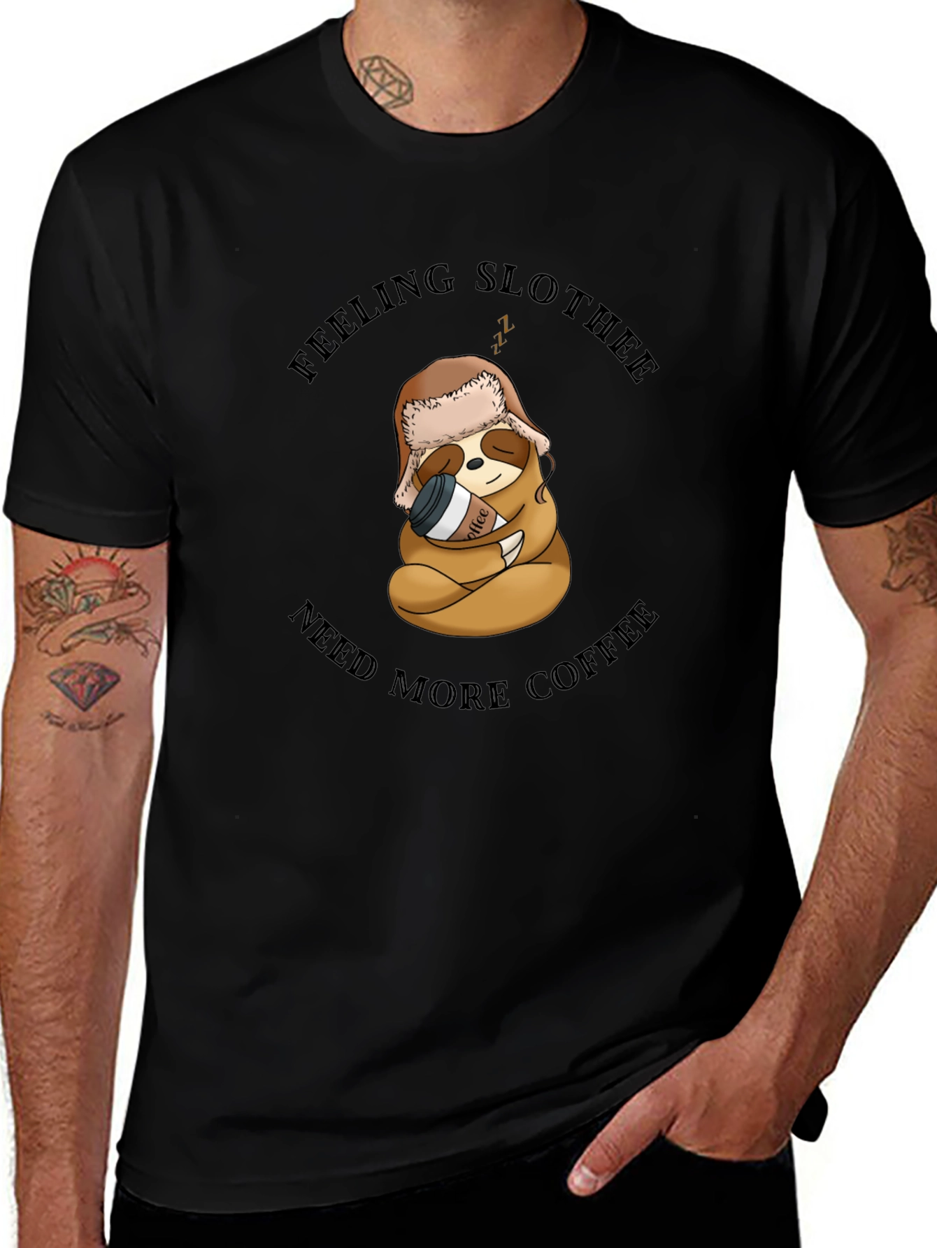 Feeling Slothee? Coffee Graphic T-Shirt