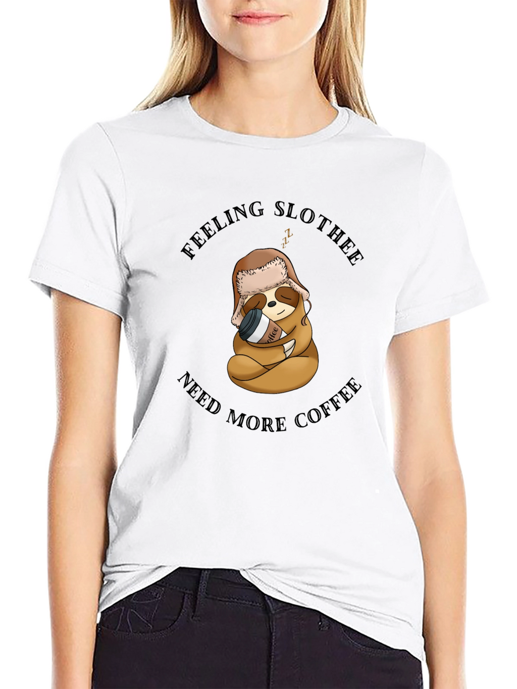 Feeling Slothee? Coffee Graphic T-Shirt