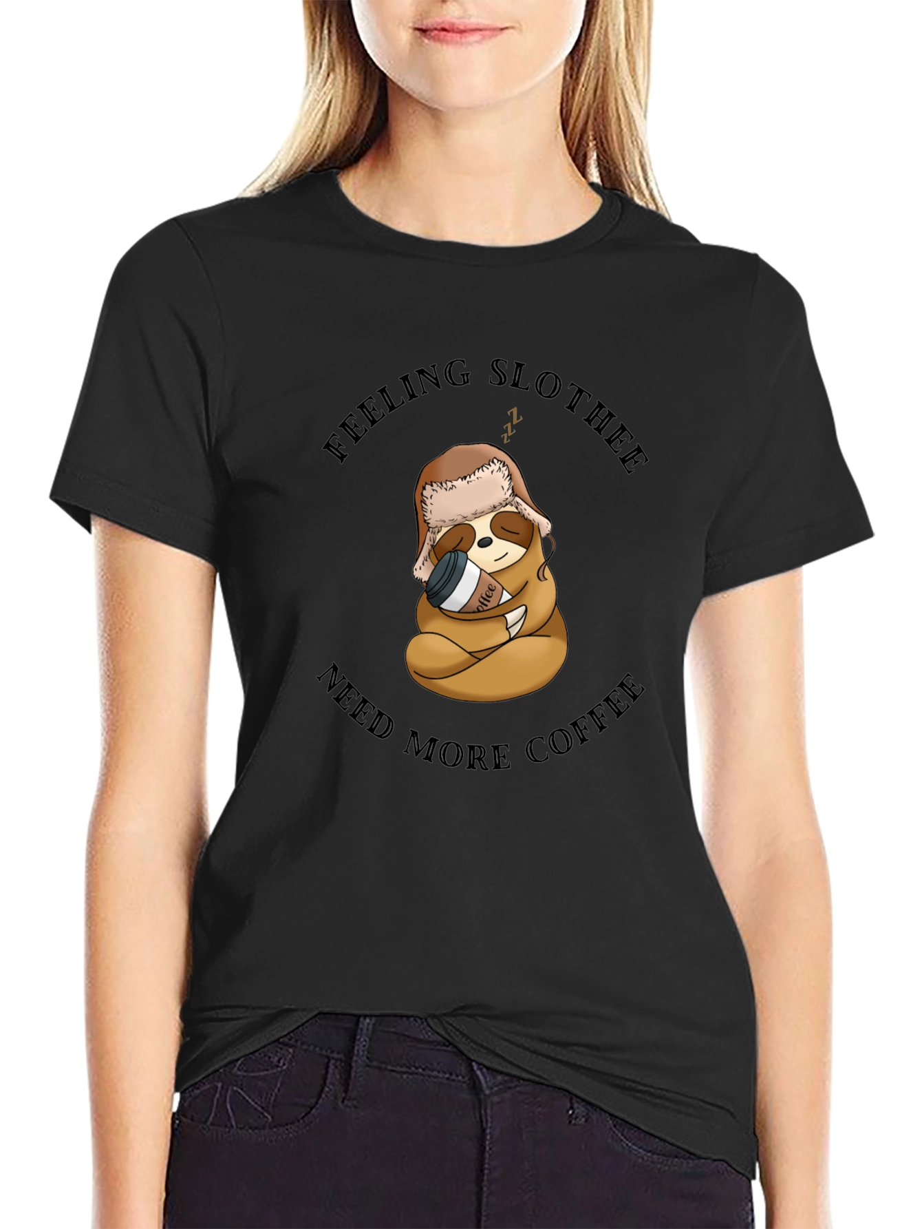 Feeling Slothee? Coffee Graphic T-Shirt