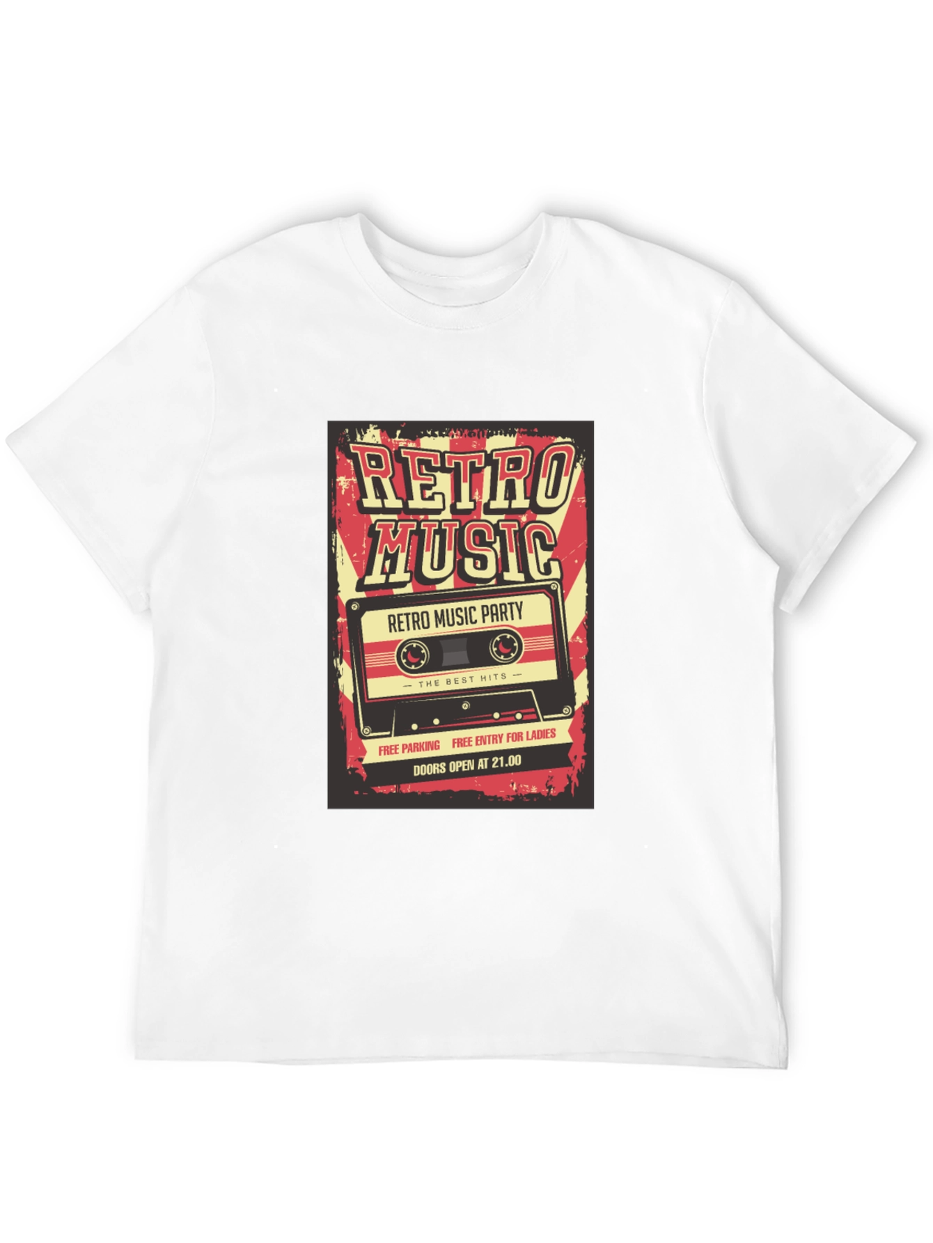 Retro Music Graphic T-Shirt - Vintage Style Party Tee