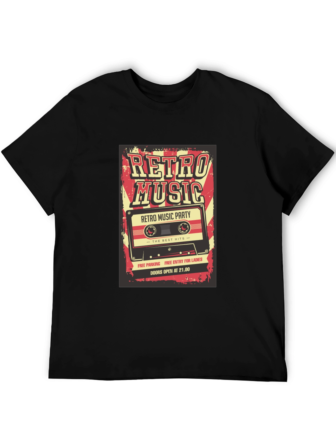 Retro Music Graphic T-Shirt - Vintage Style Party Tee