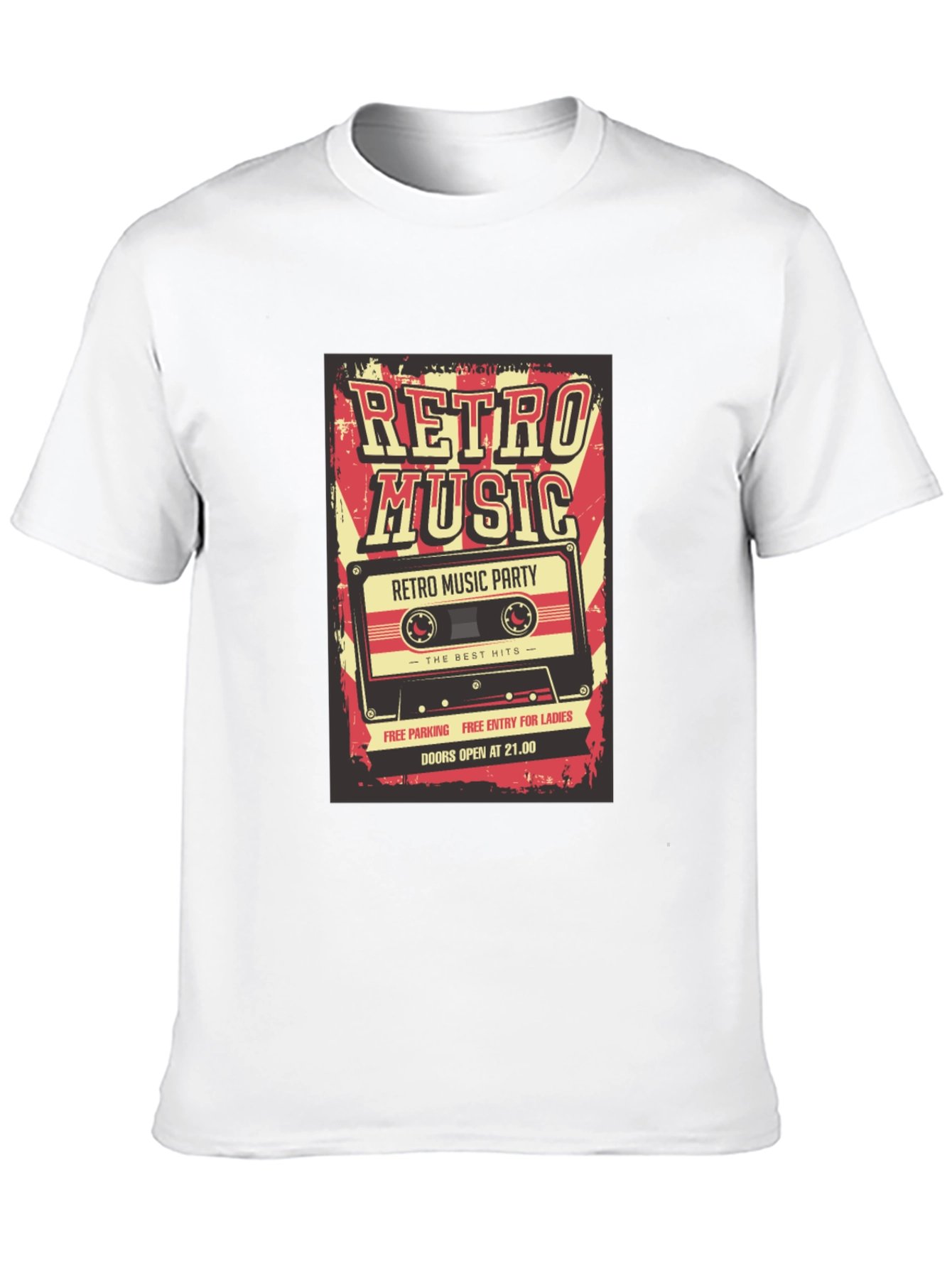 Retro Music Graphic T-Shirt - Vintage Style Party Tee