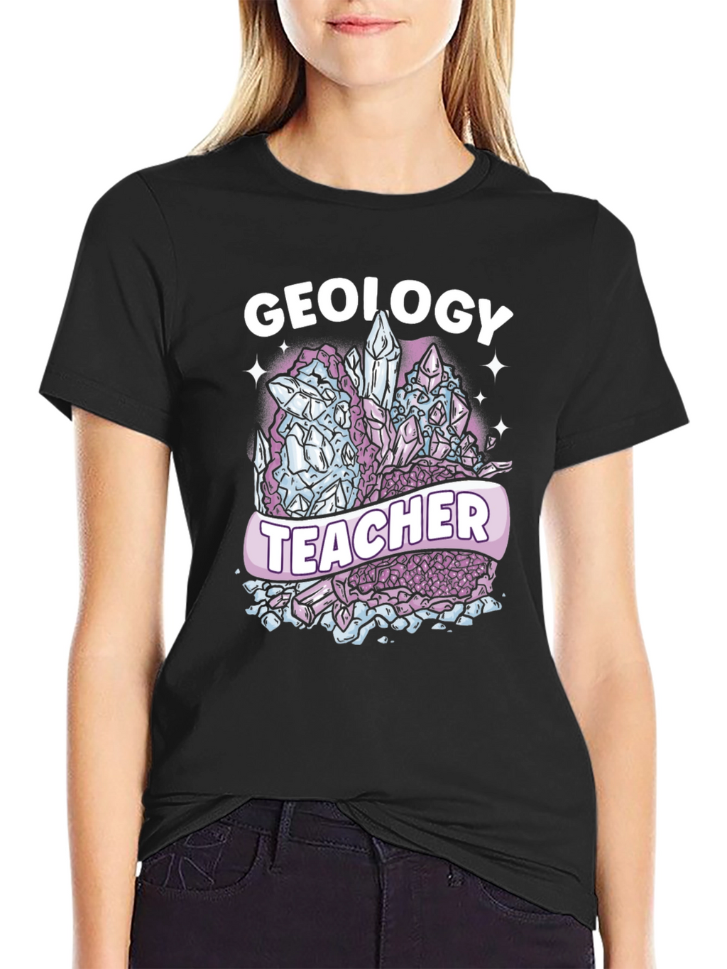 Geology Teacher T-Shirt - Crystal Design