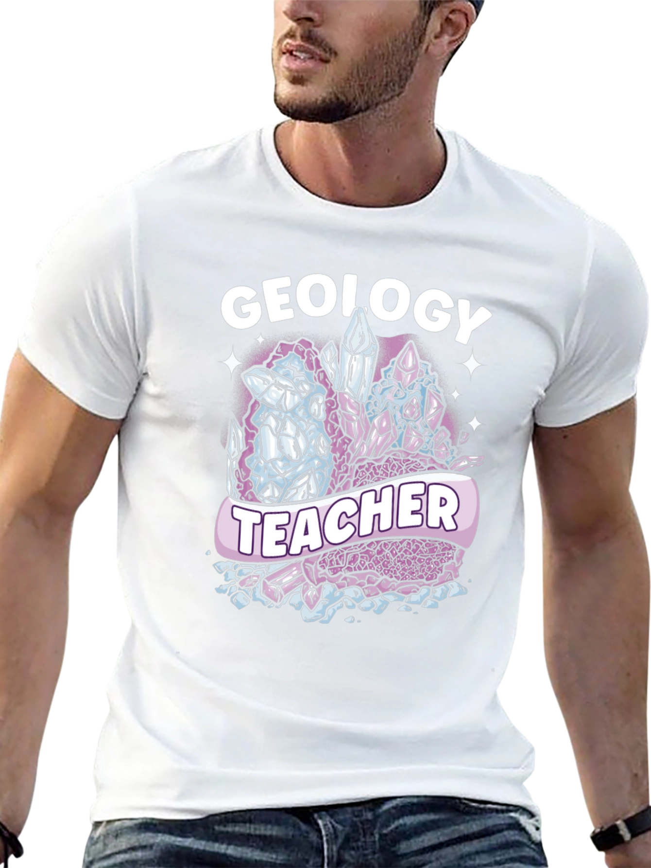 Geology Teacher T-Shirt - Crystal Design