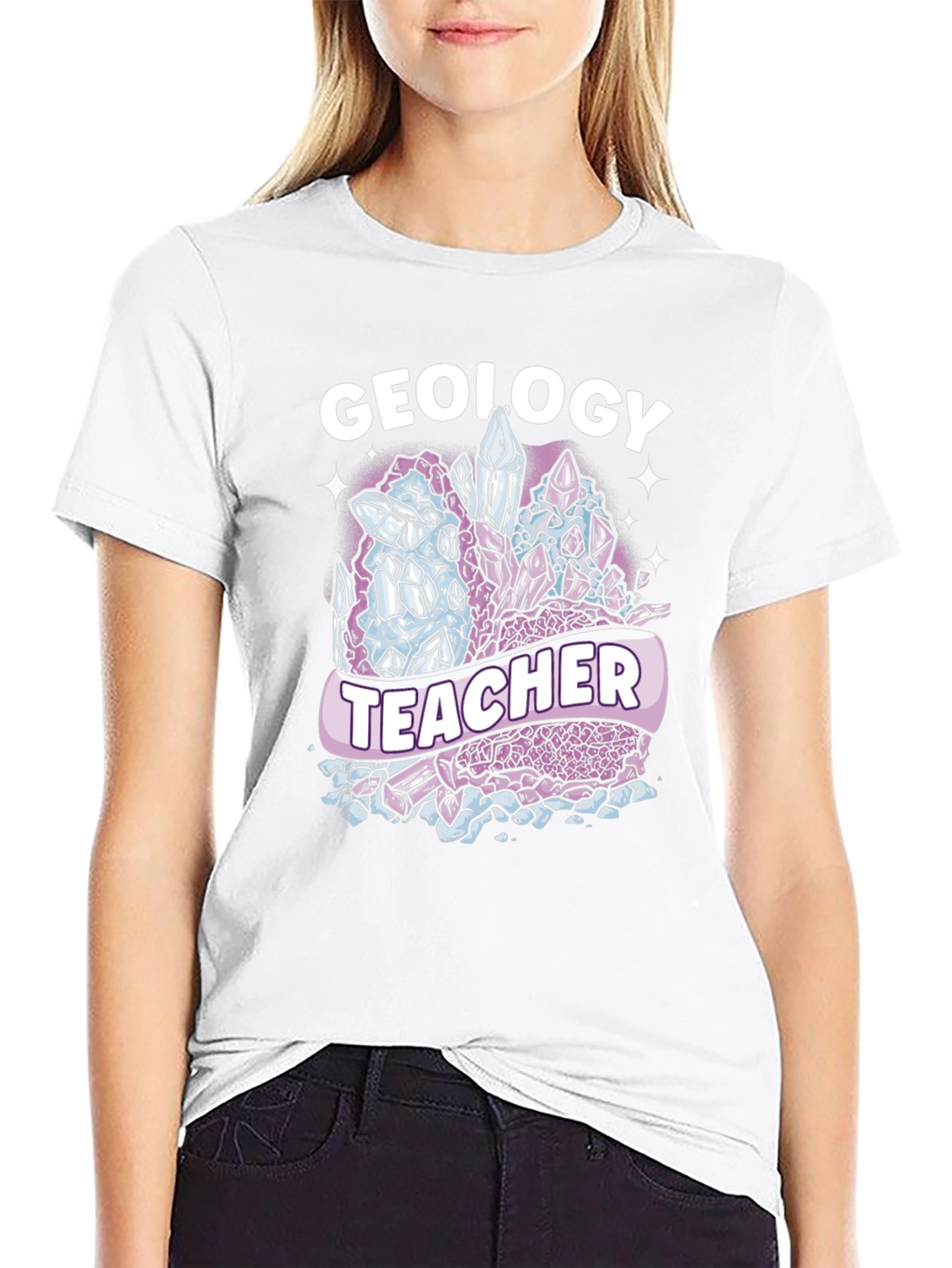 Geology Teacher T-Shirt - Crystal Design