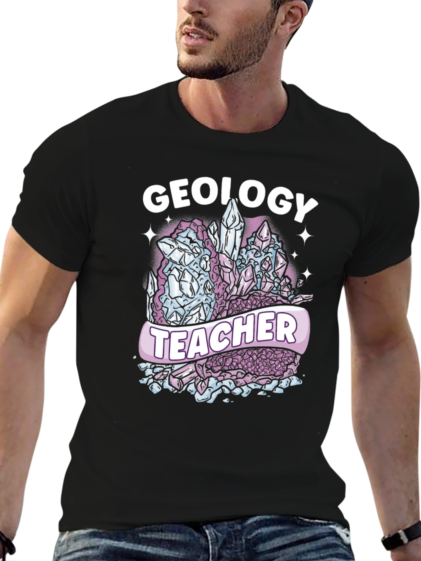 Geology Teacher T-Shirt - Crystal Design