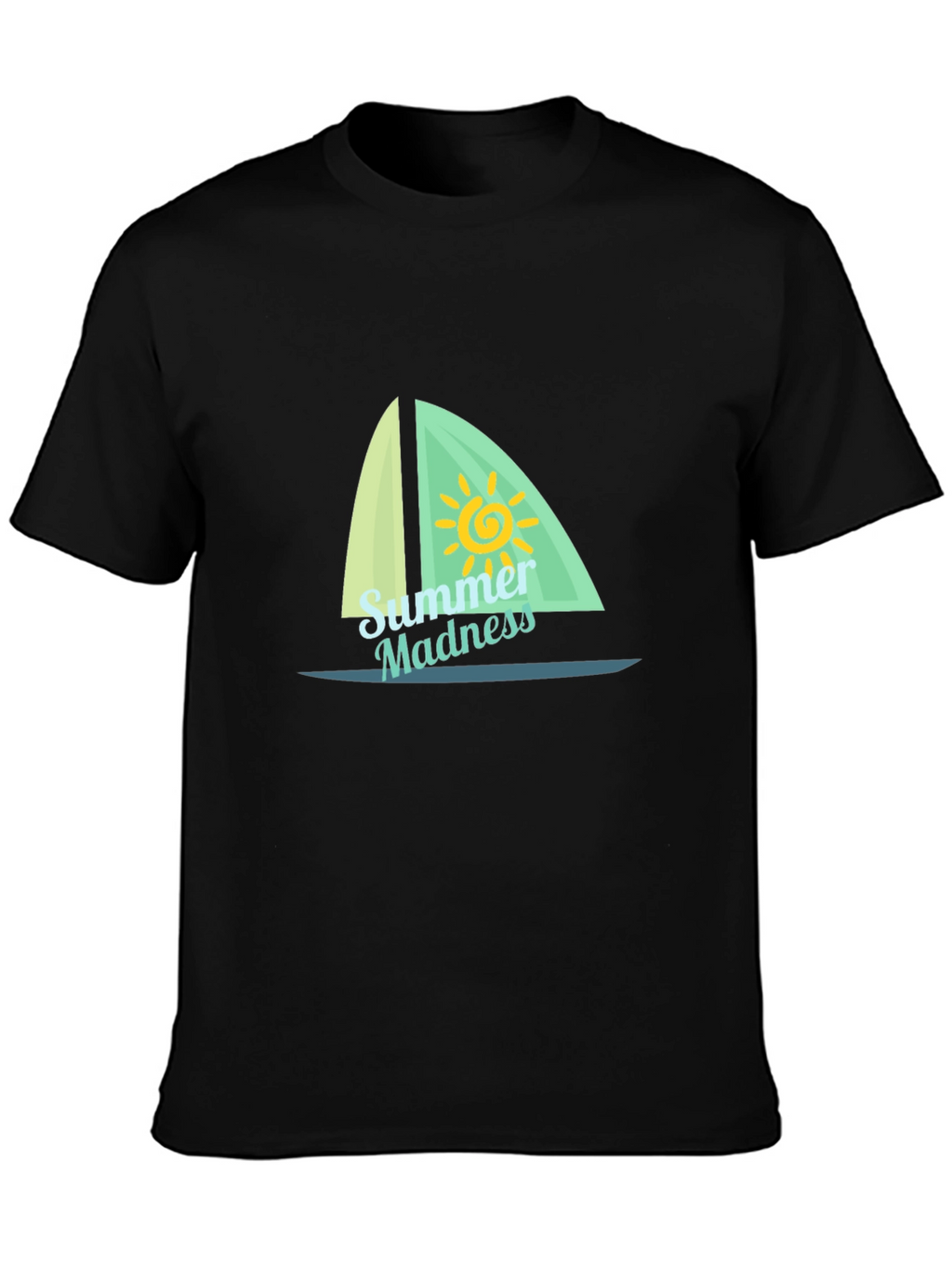 Summer Madness Sailboat T-Shirt - Black
