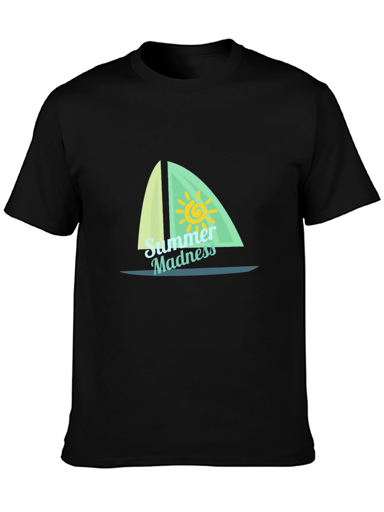 Summer Madness Sailboat T-Shirt - Black
