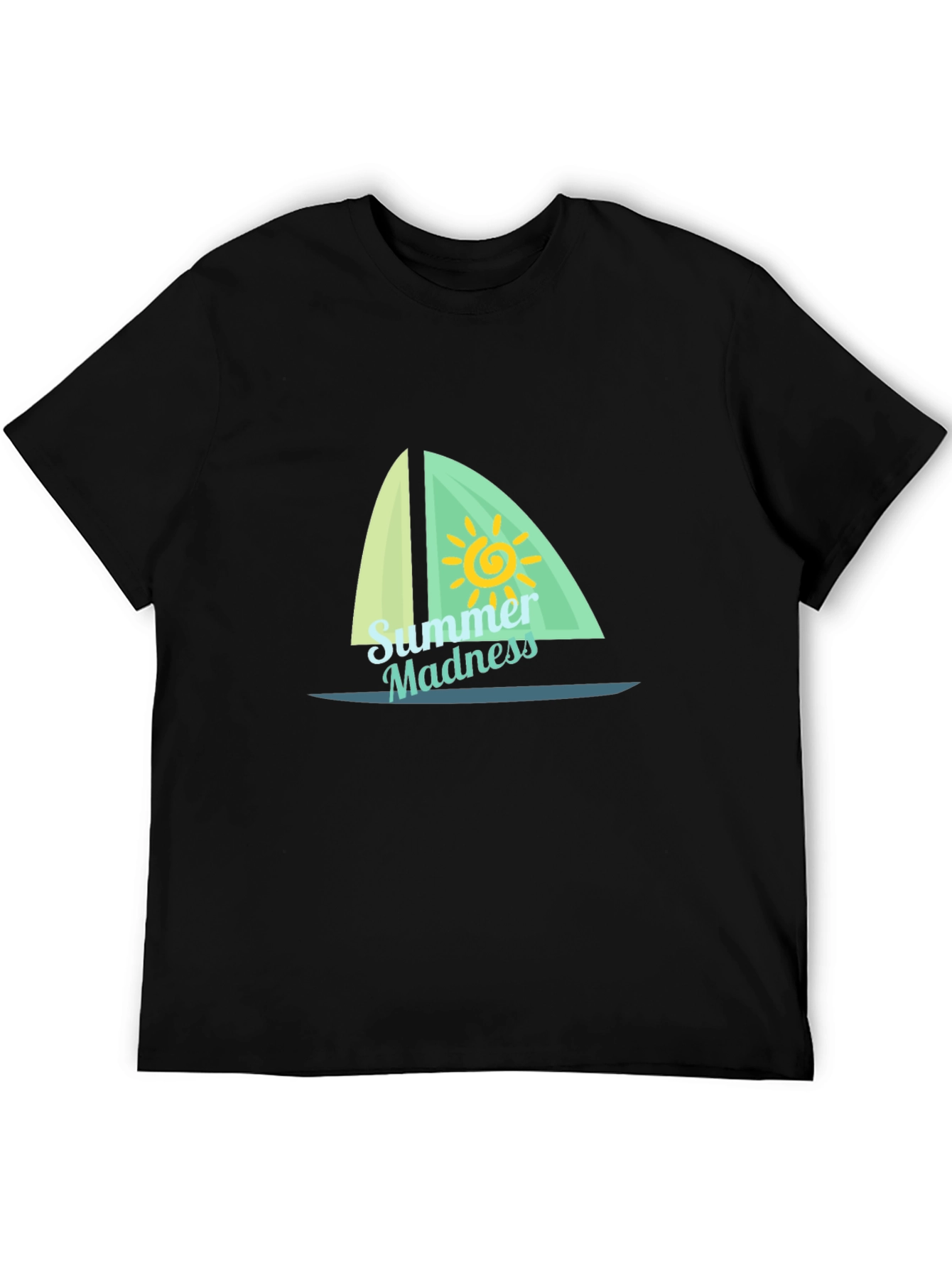 Summer Madness Sailboat T-Shirt - Black