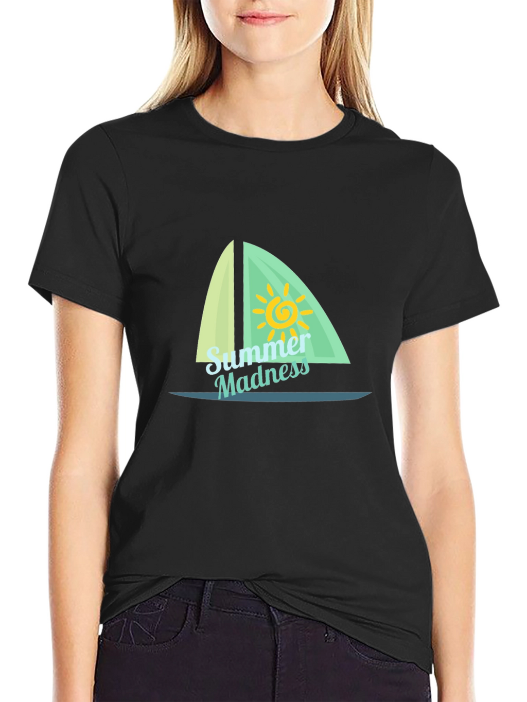 Summer Madness Sailboat T-Shirt - Black