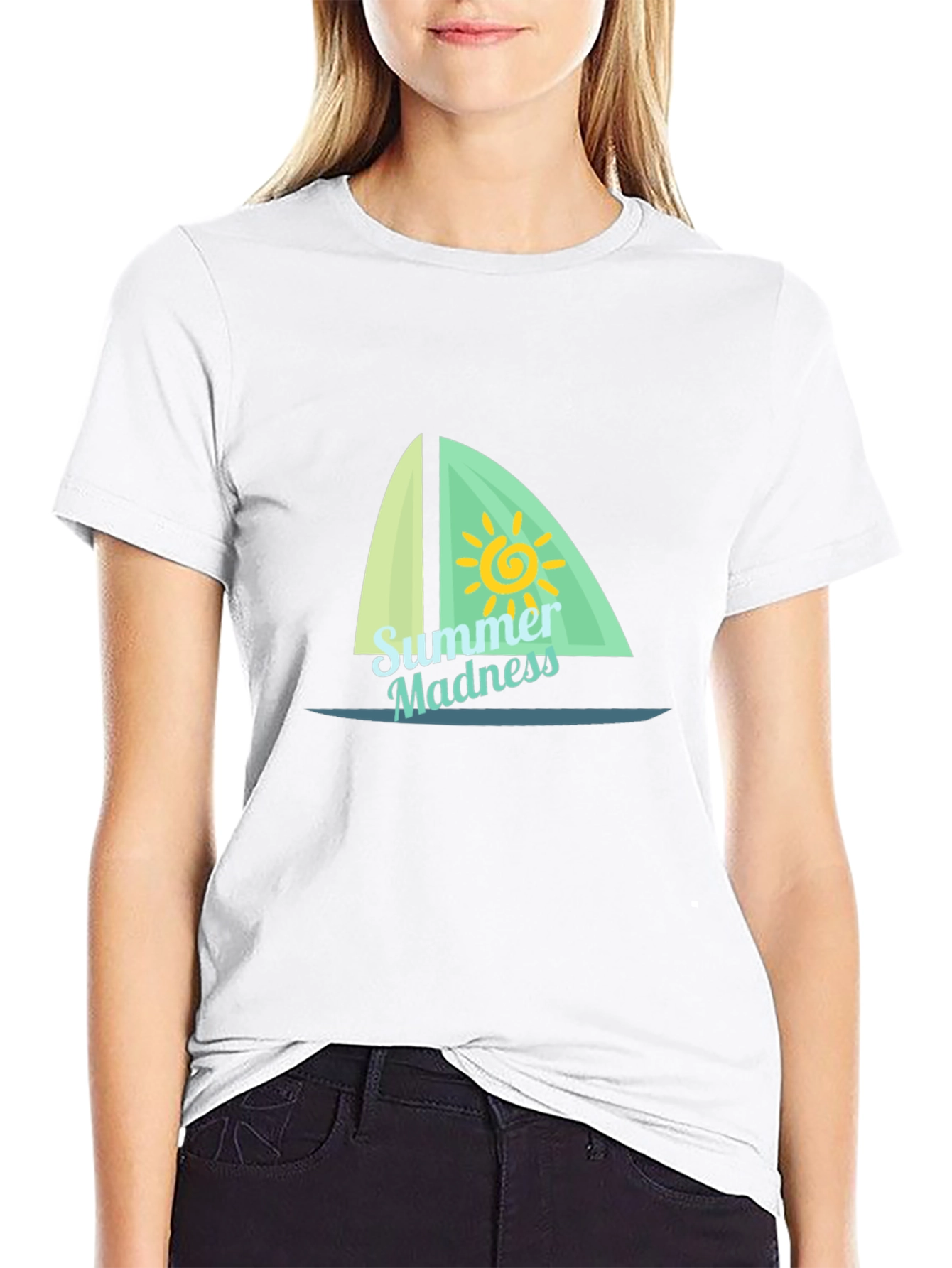 Summer Madness Sailboat T-Shirt - Black