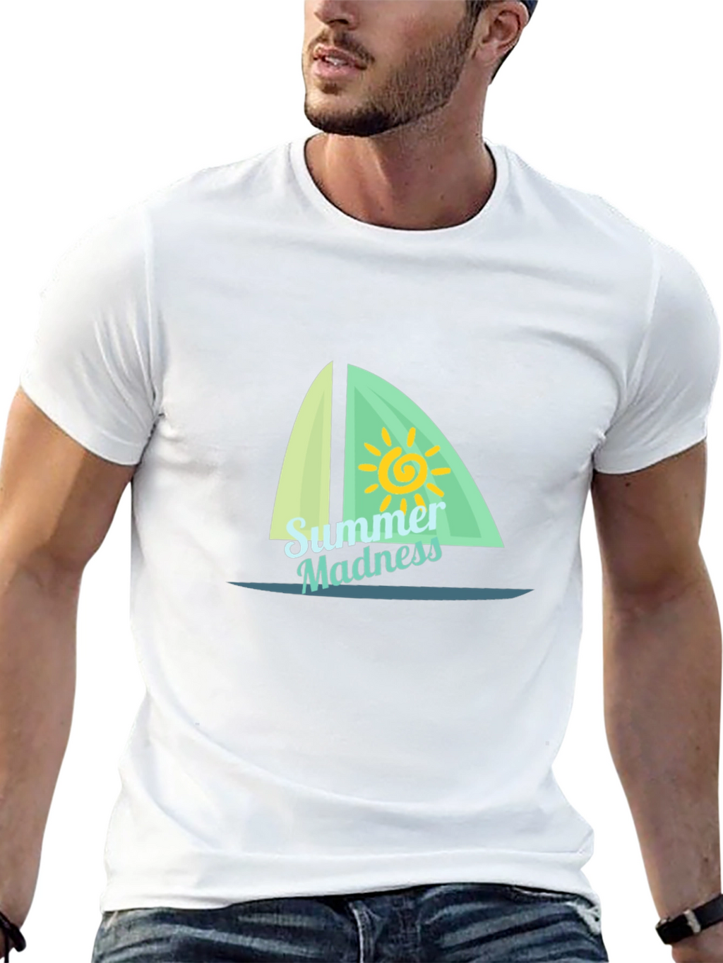 Summer Madness Sailboat T-Shirt - Black