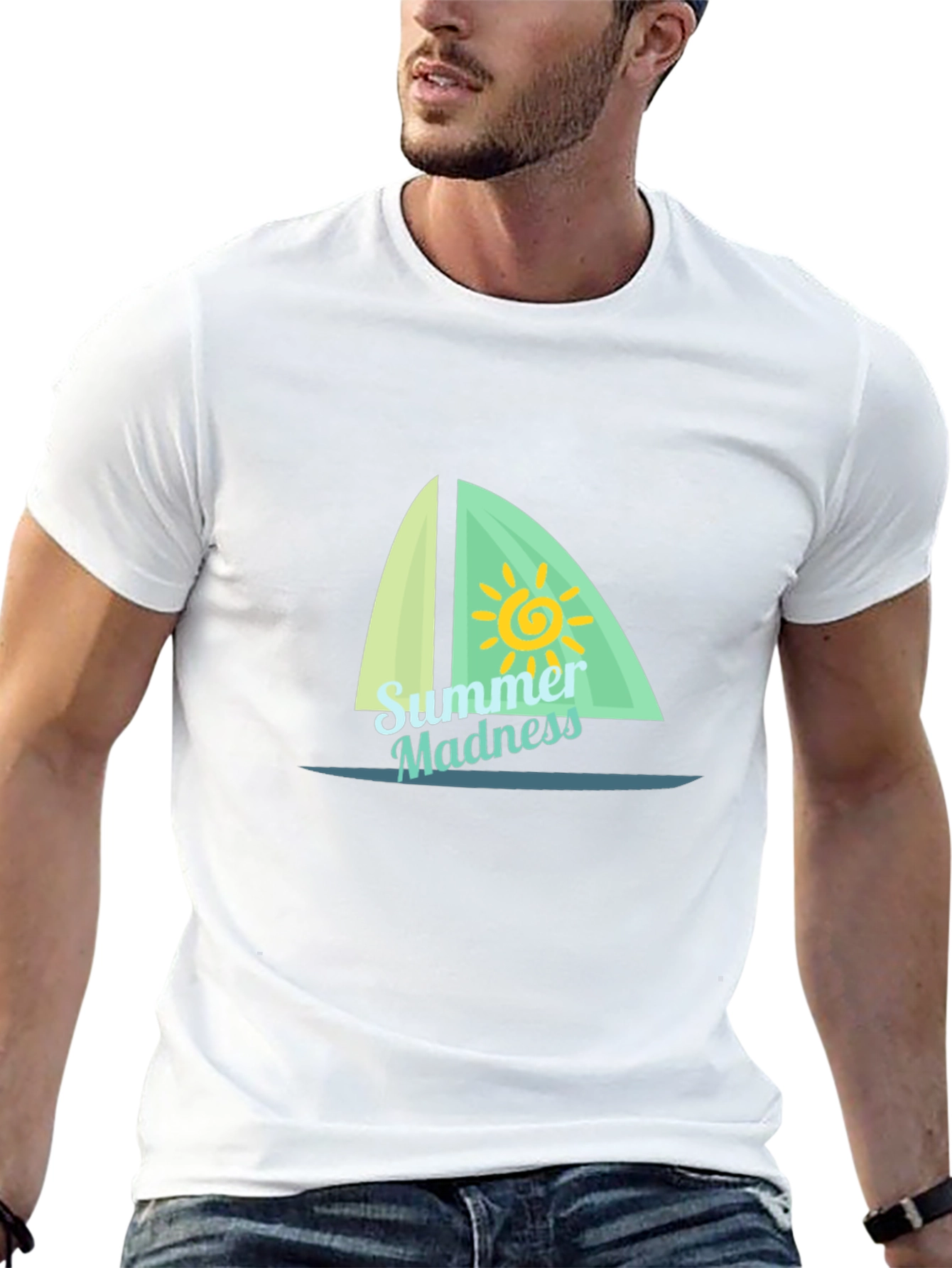 Summer Madness Sailboat T-Shirt - Black