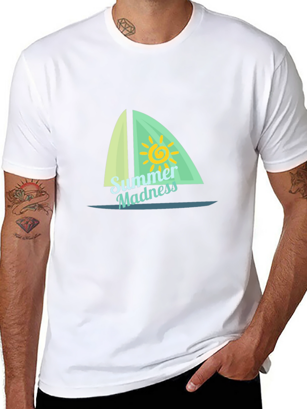 Summer Madness Sailboat T-Shirt - Black