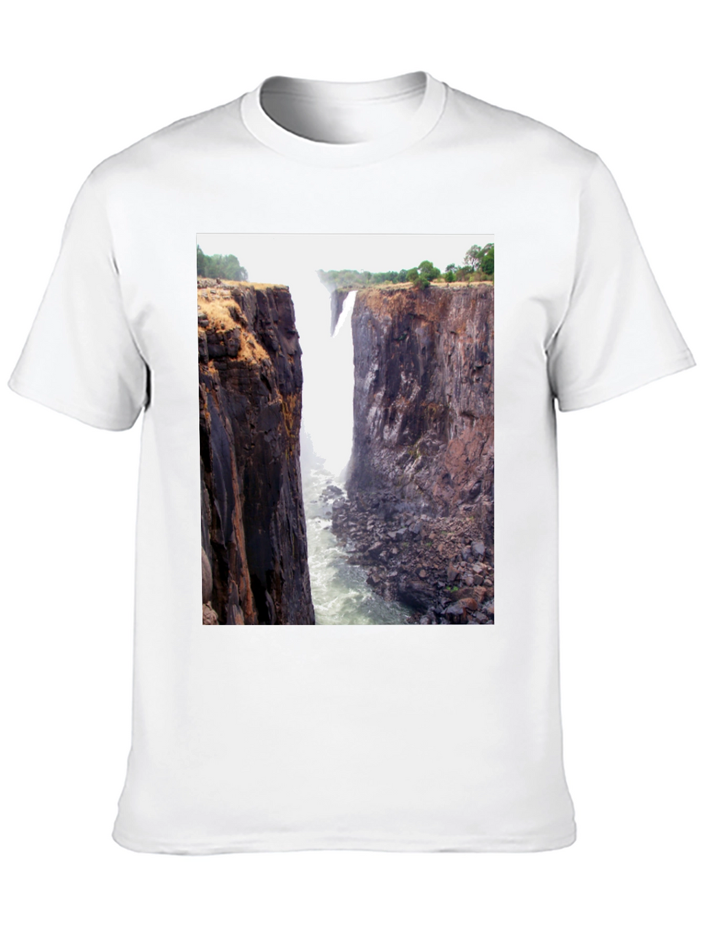 Waterfall Graphic Tee - Black Short Sleeve
