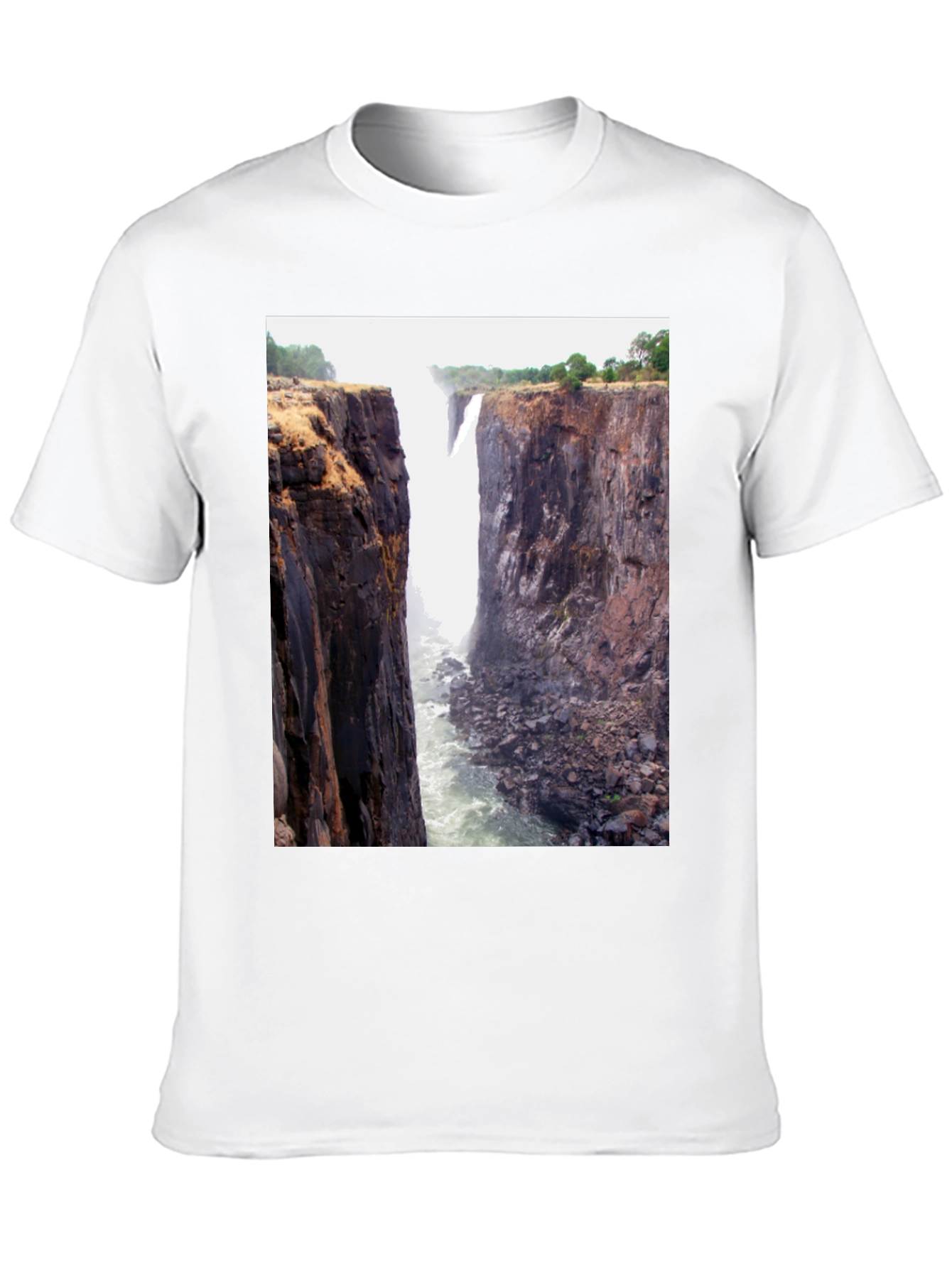 Waterfall Graphic Tee - Black Short Sleeve