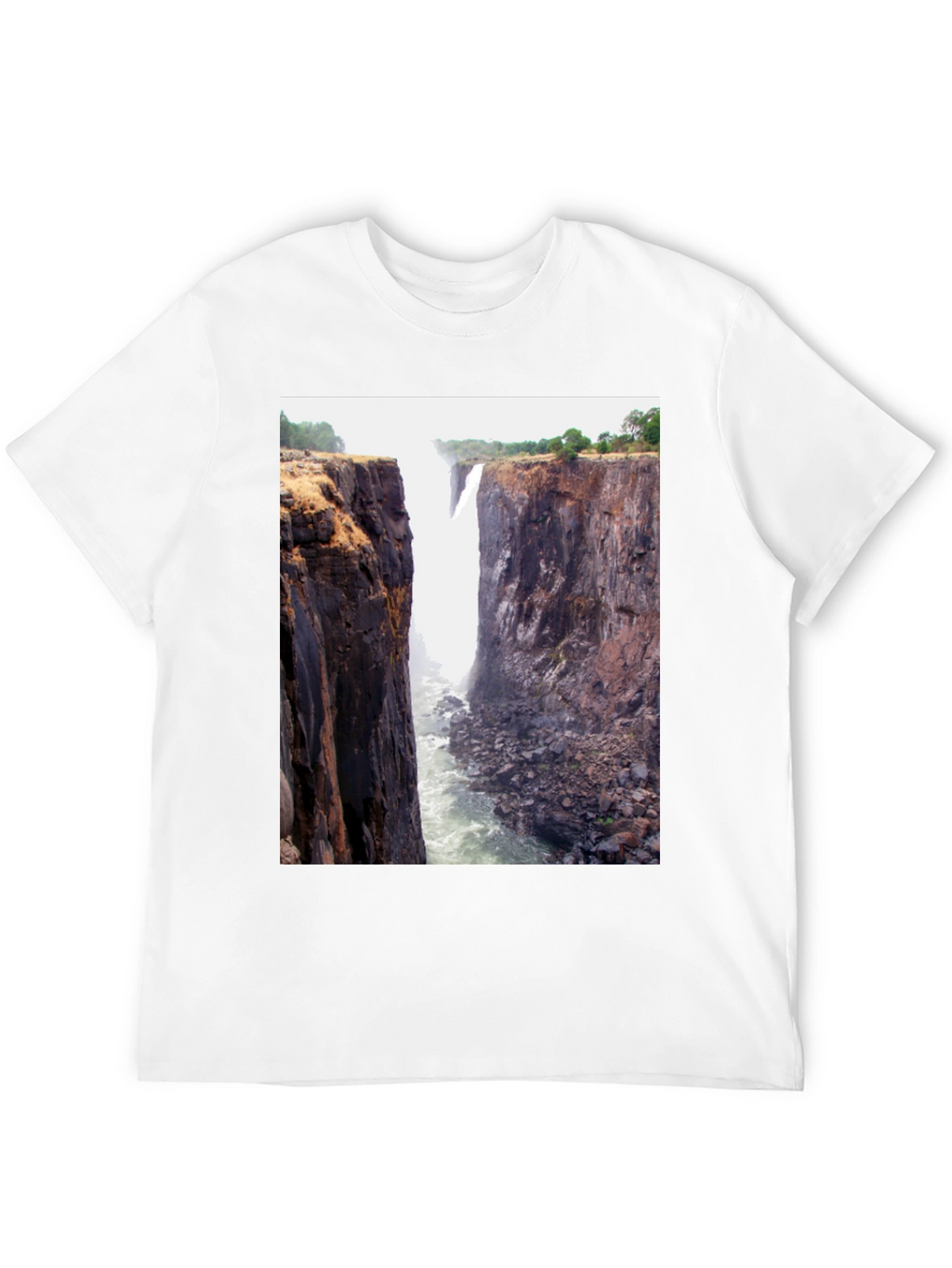 Waterfall Graphic Tee - Black Short Sleeve