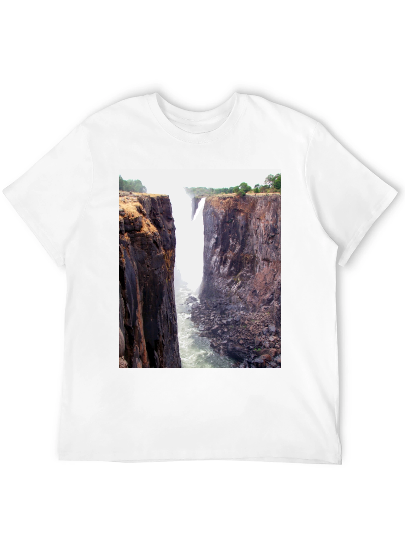 Waterfall Graphic Tee - Black Short Sleeve