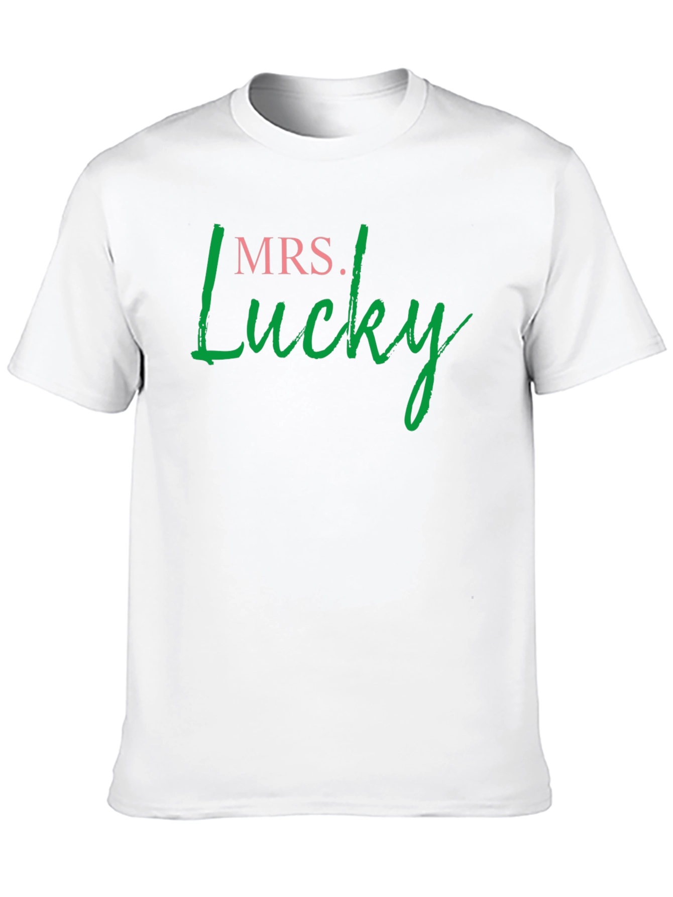 Mrs. Lucky Black Cotton T-Shirt