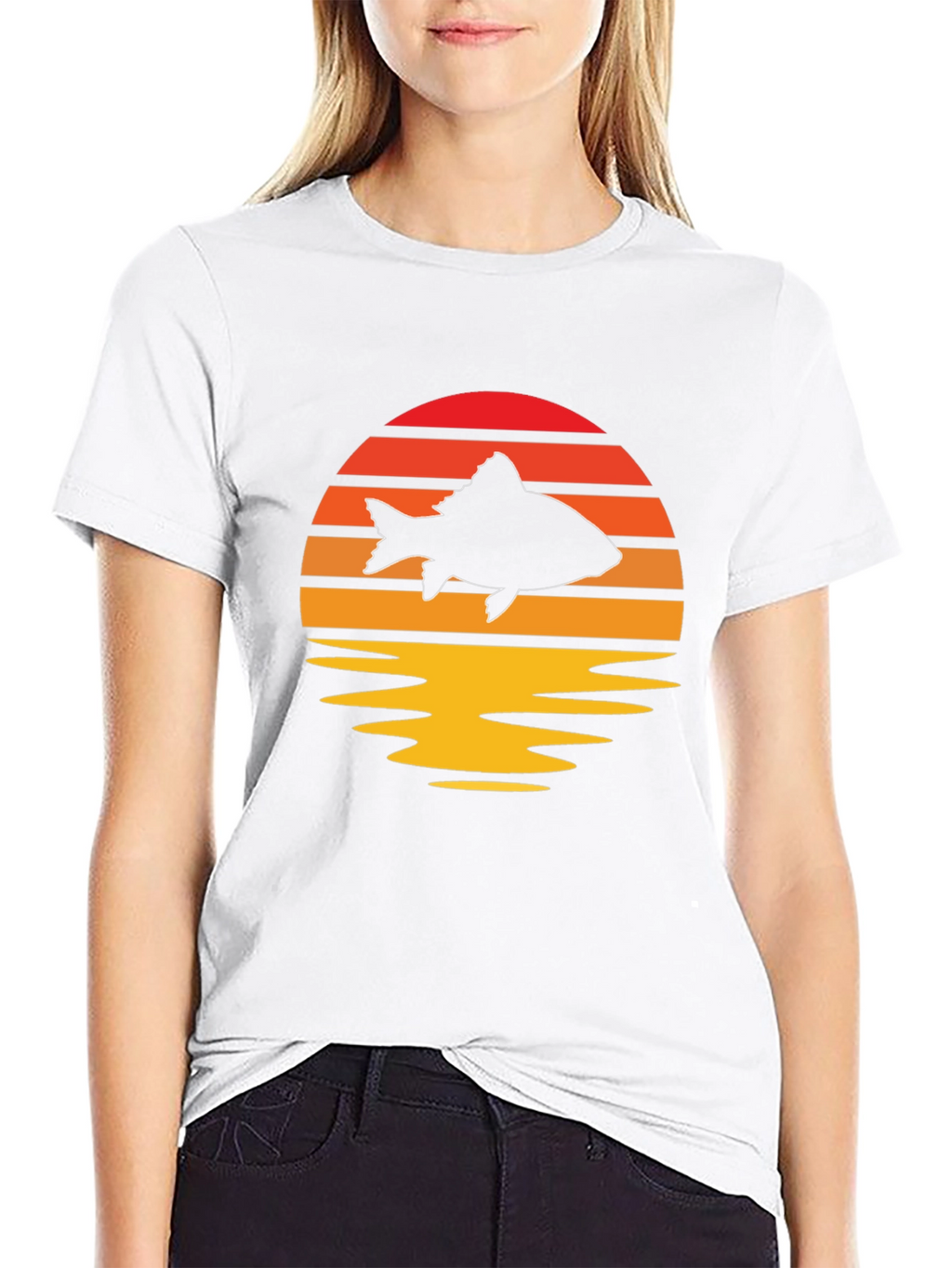 Sunset Fish Graphic Tee - Stylish & Unique