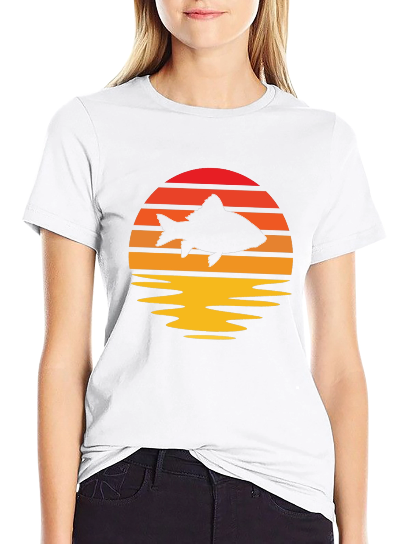 Sunset Fish Graphic Tee - Stylish & Unique