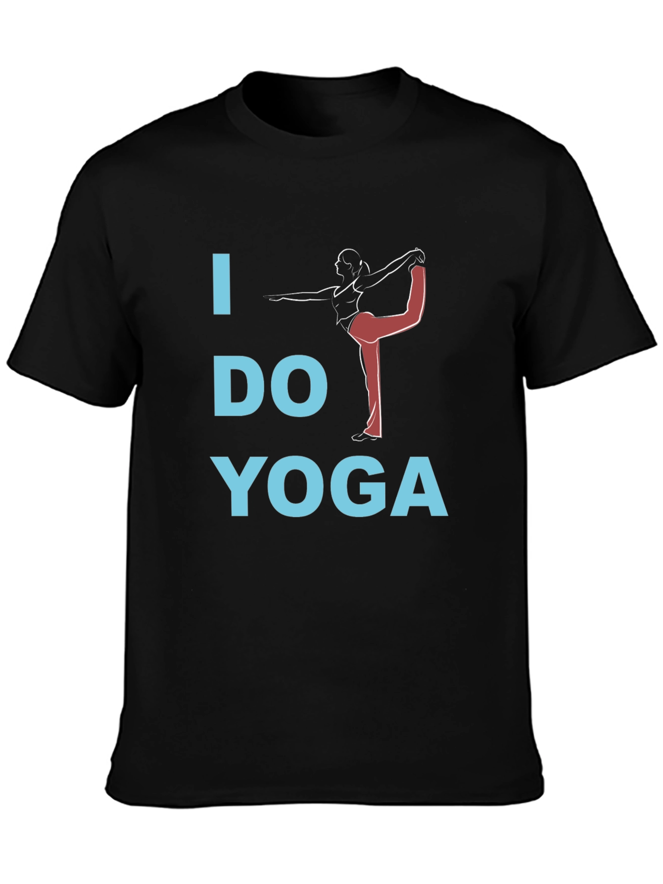 I Do Yoga Graphic Tee - Unisex Black Cotton T-Shirt