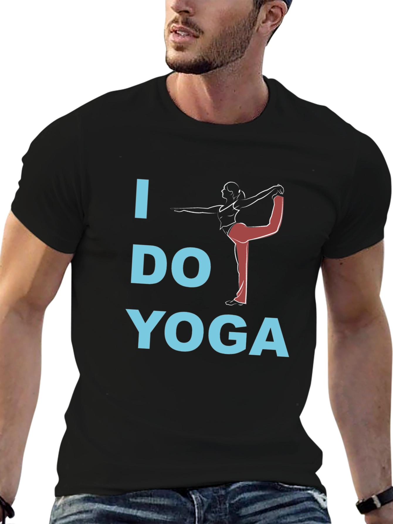 I Do Yoga Graphic Tee - Unisex Black Cotton T-Shirt