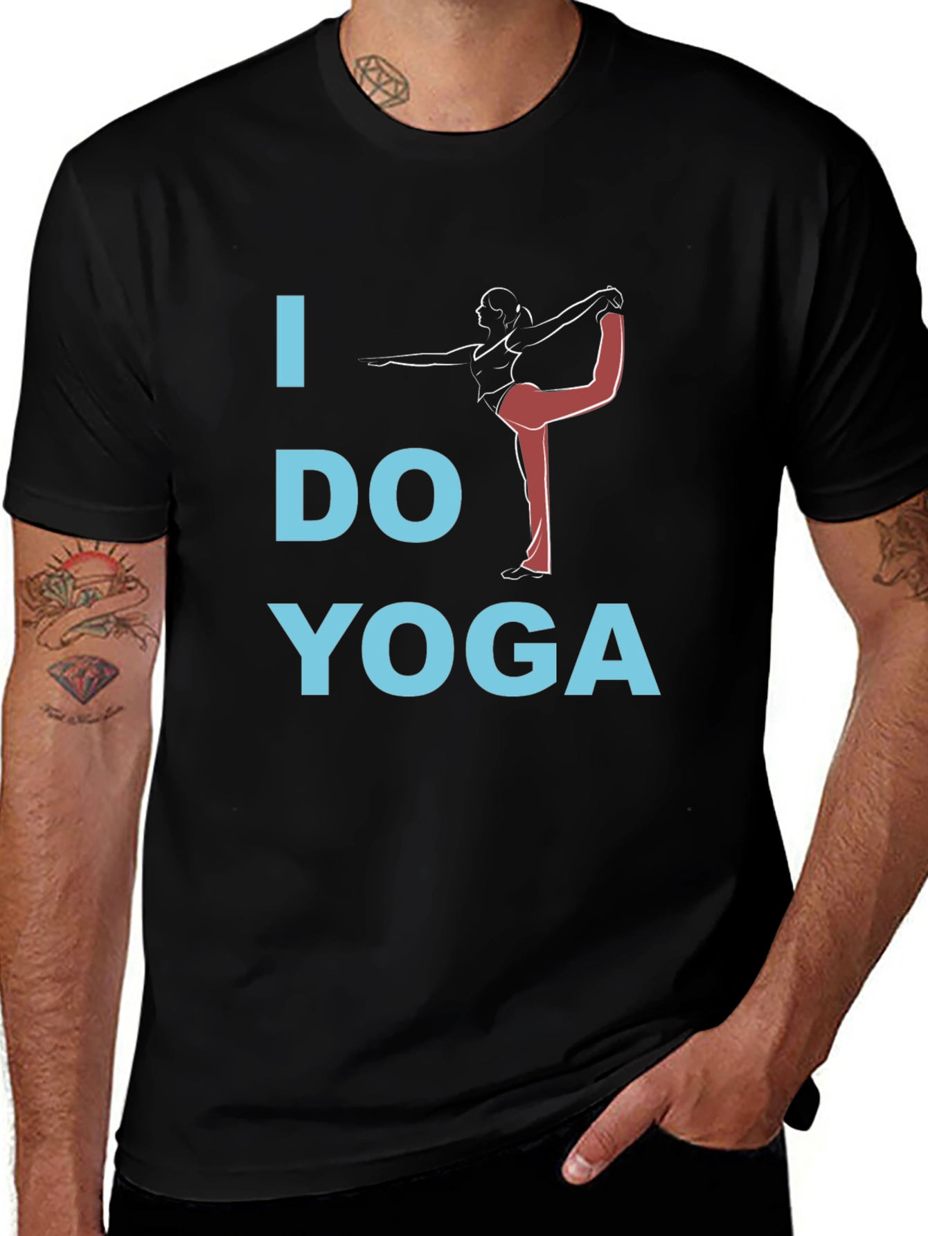 I Do Yoga Graphic Tee - Unisex Black Cotton T-Shirt