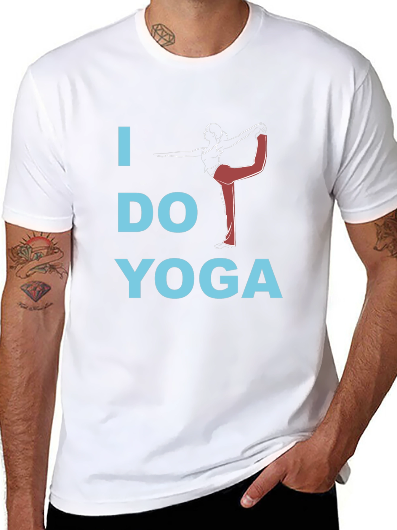 I Do Yoga Graphic Tee - Unisex Black Cotton T-Shirt