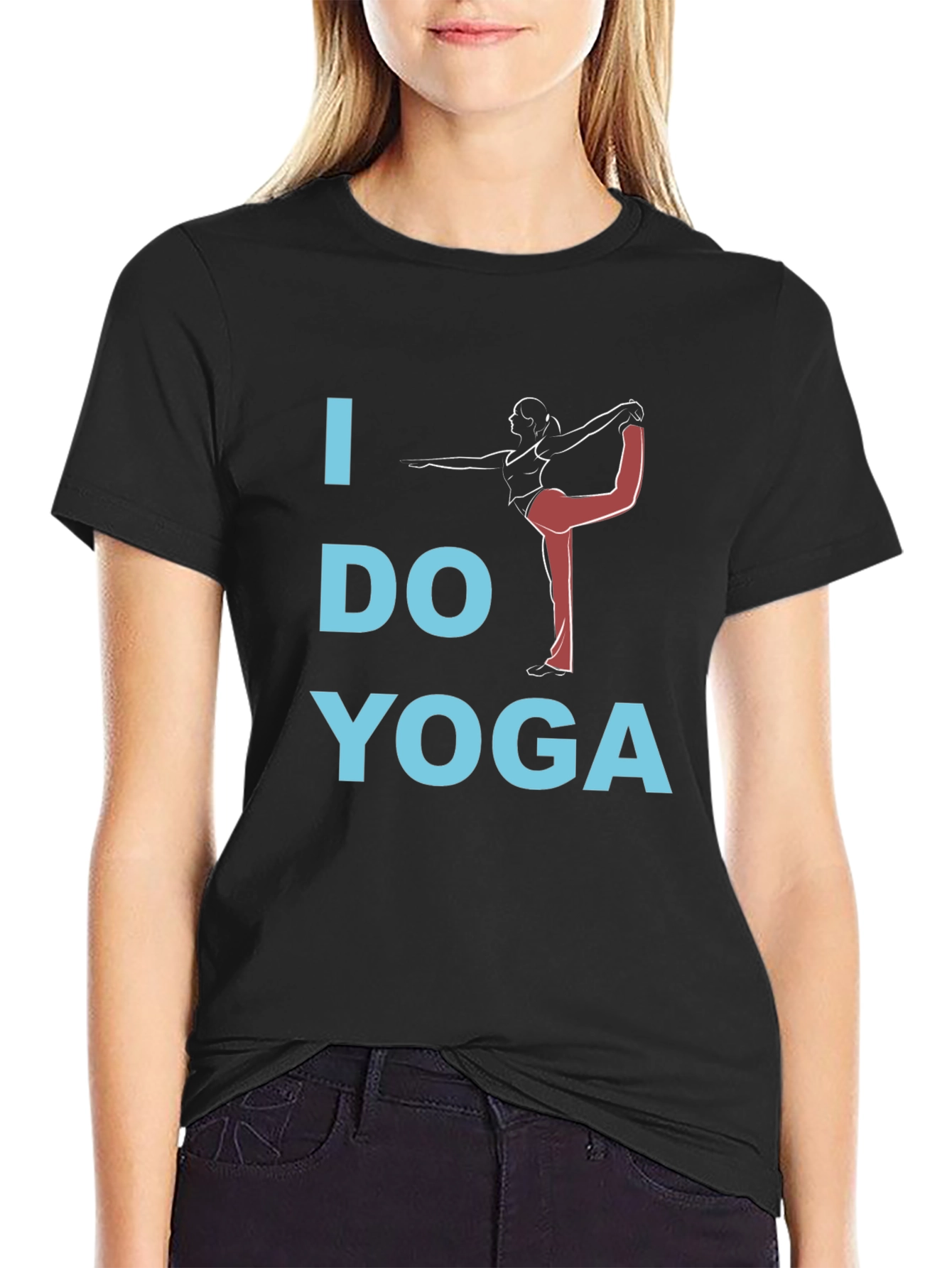 I Do Yoga Graphic Tee - Unisex Black Cotton T-Shirt