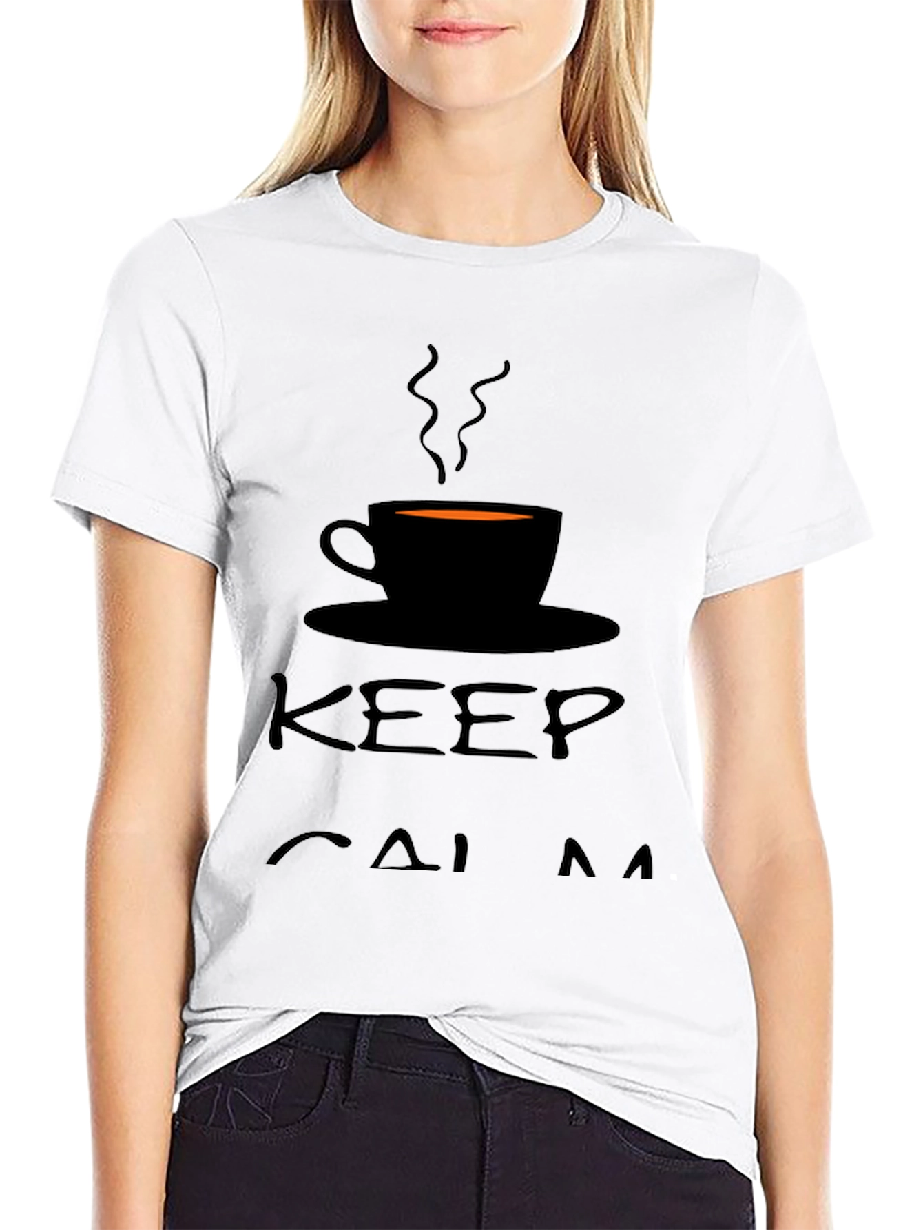 Keep Calm and Drink Coffee Black T-Shirt