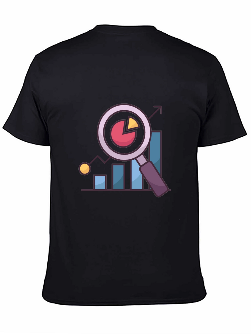 Data Analysis T-Shirt - Chart and Magnifier Design